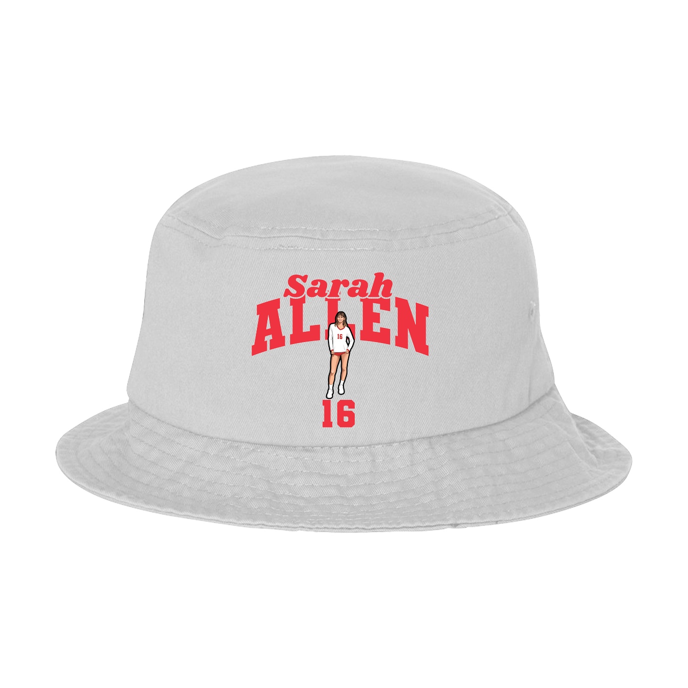 Bucket Cap — Signature Arch in White