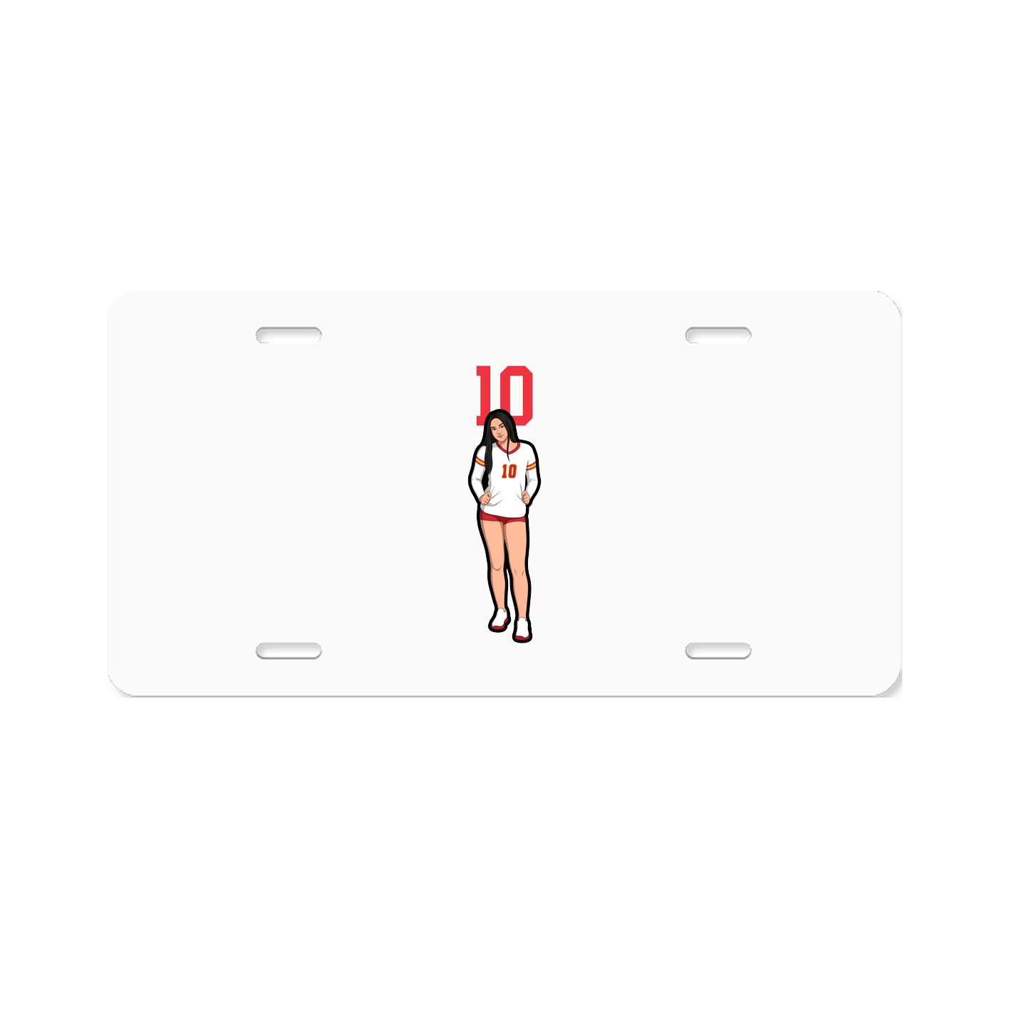License Plate — Number Top in Classic