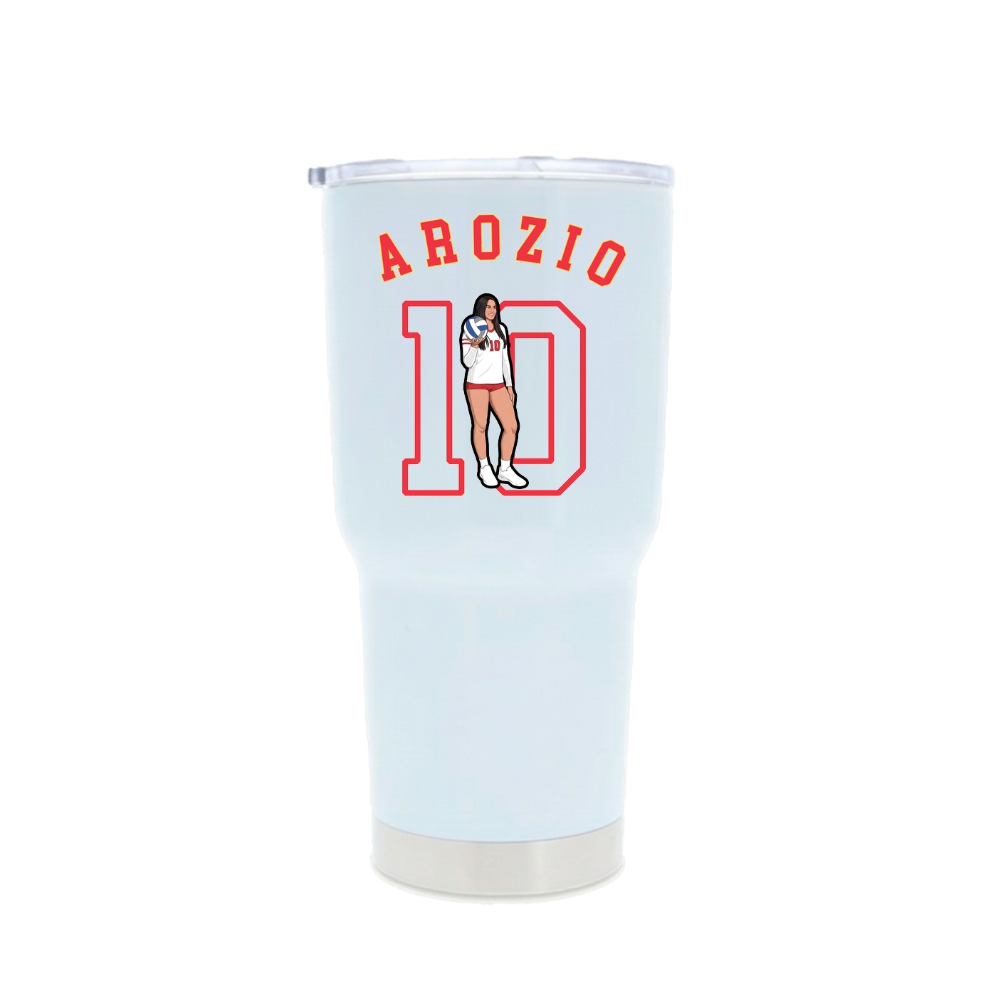 30oz Stainless Steel Tumbler — Shirsey Arch in White