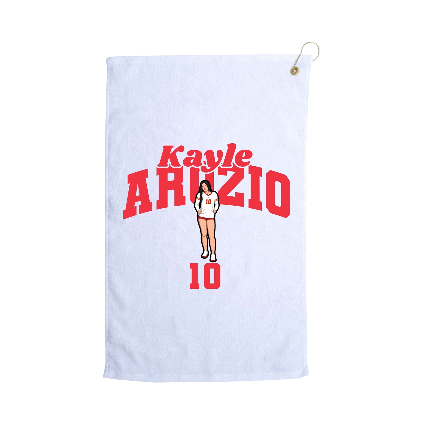 Golf Towel — Signature Arch in White