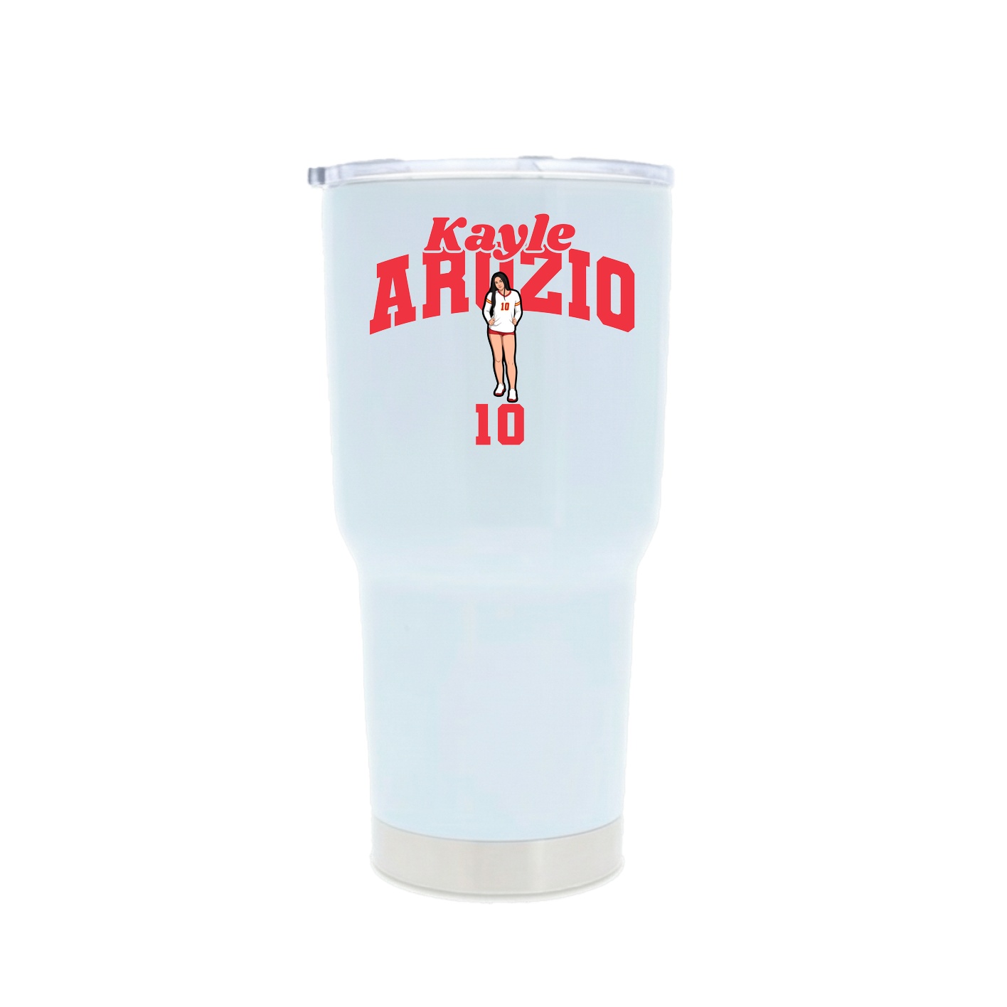 30oz Stainless Steel Tumbler — Signature Arch in White