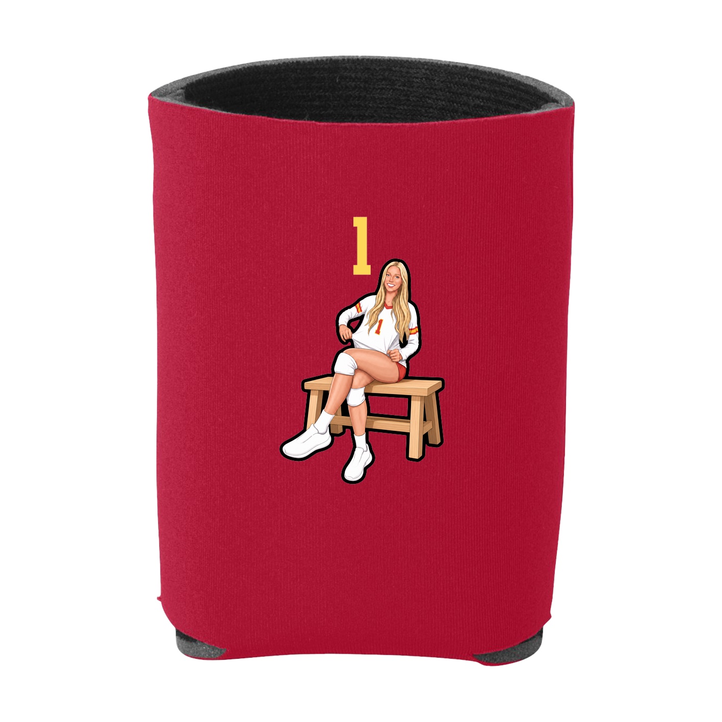 Can Holder — Number Top in Red