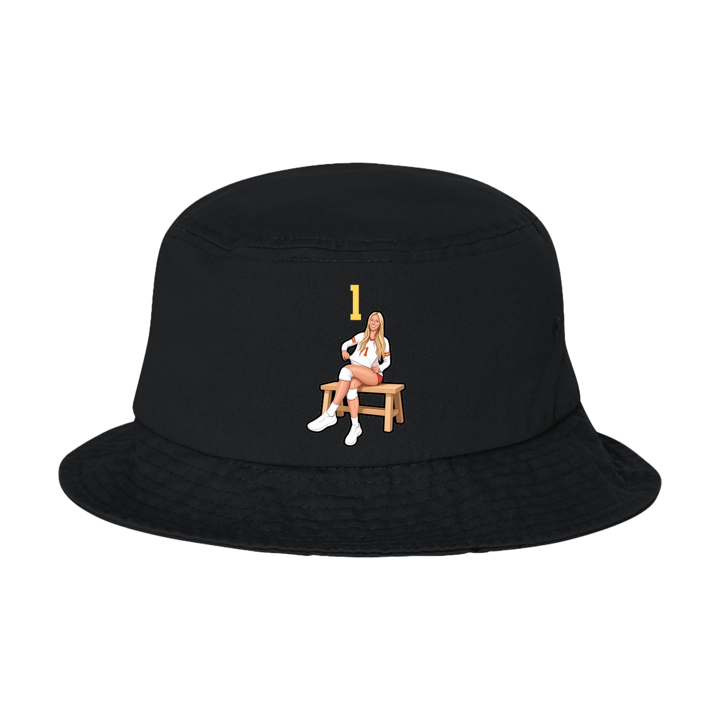 Bucket Cap — Number Top in Black