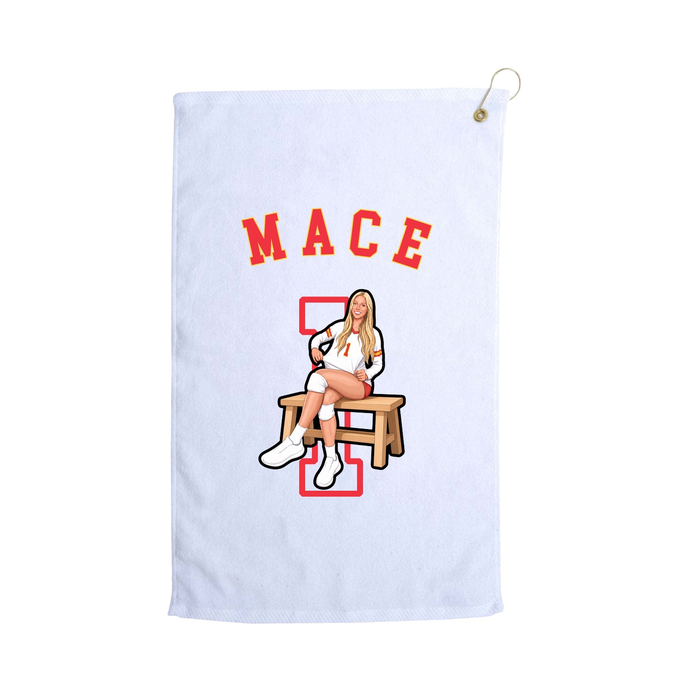 Golf Towel — Shirsey Arch in White