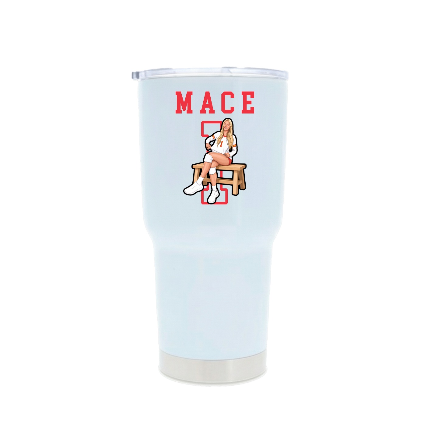 30oz Stainless Steel Tumbler — Shirsey in White