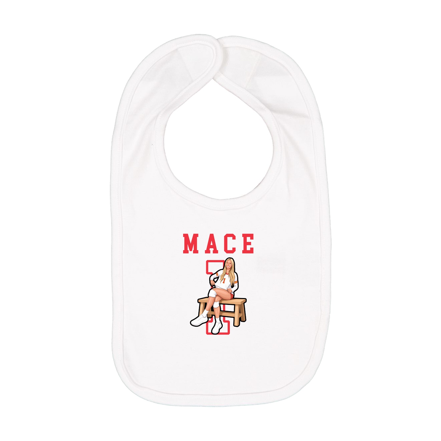 Infant Bib — Shirsey in White