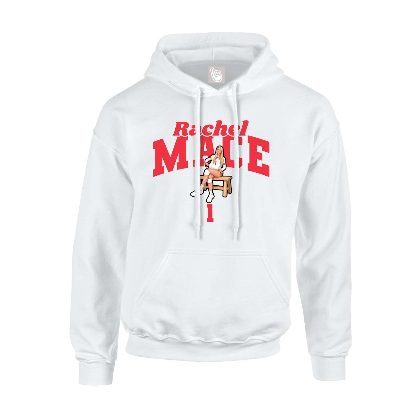 Youth Hoodie — Signature Arch in White