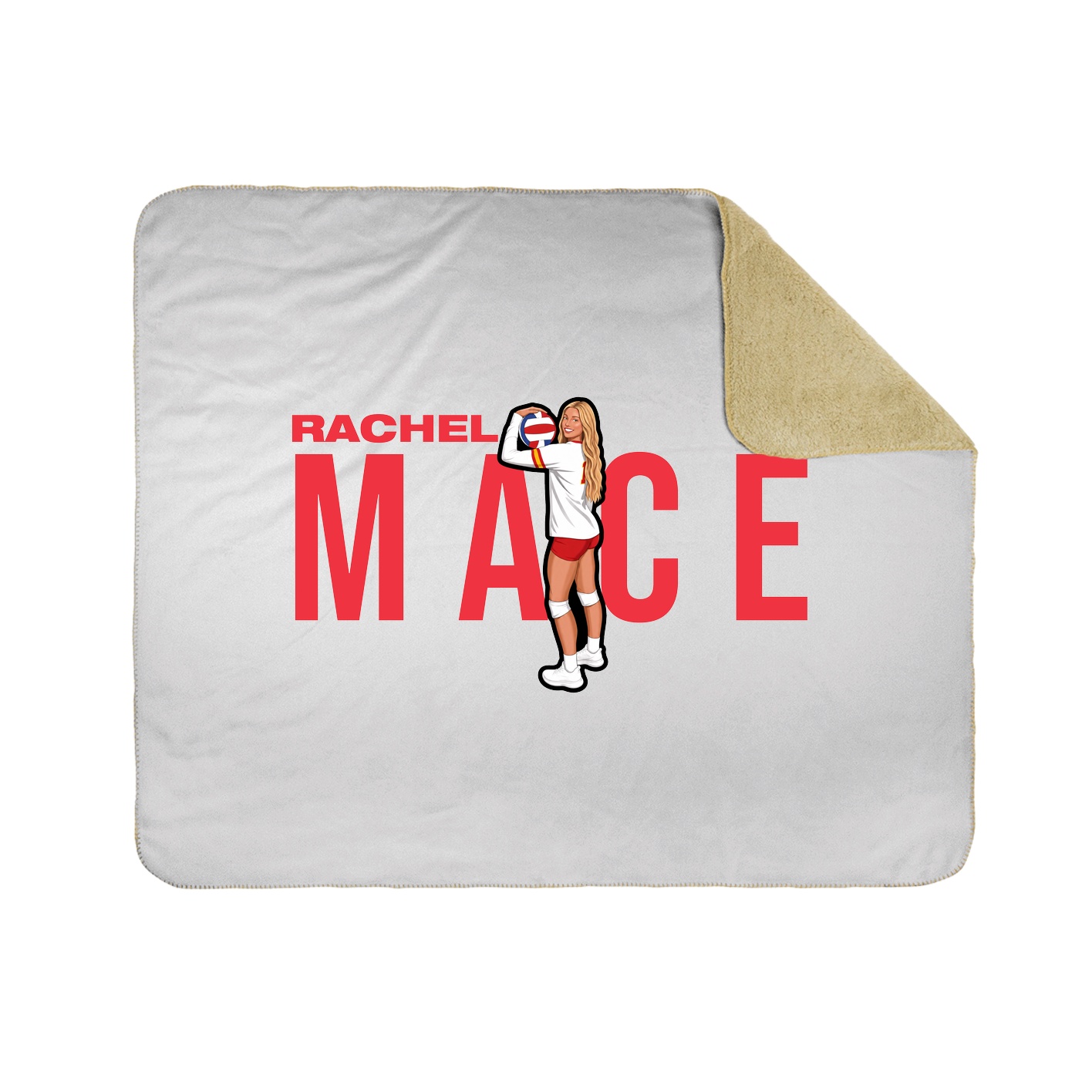 Throw Blanket — Player Name in White