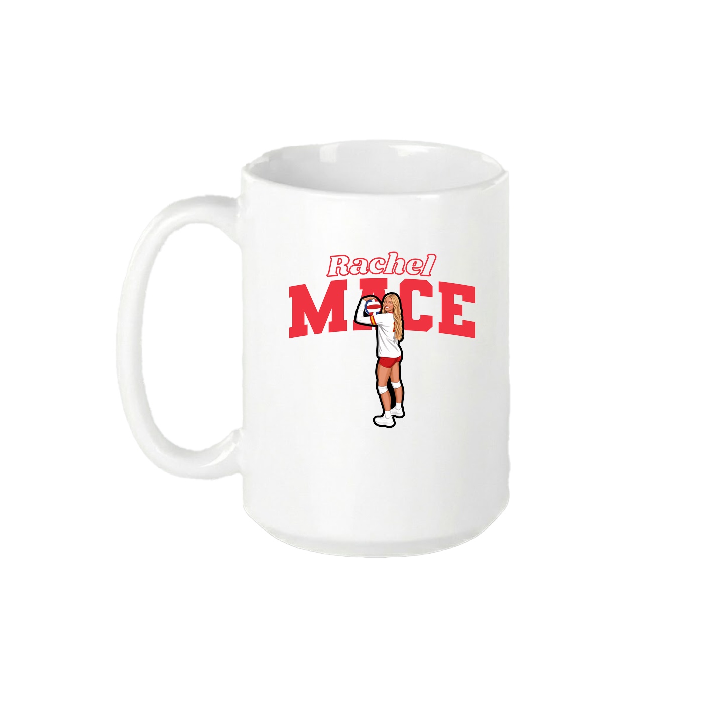 15oz Coffee Mug — Name Arch in White