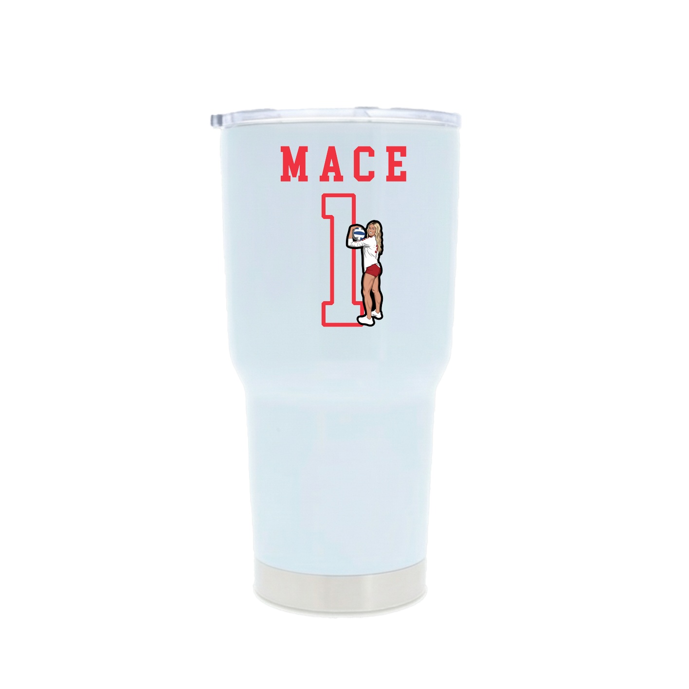 30oz Stainless Steel Tumbler — Shirsey in White