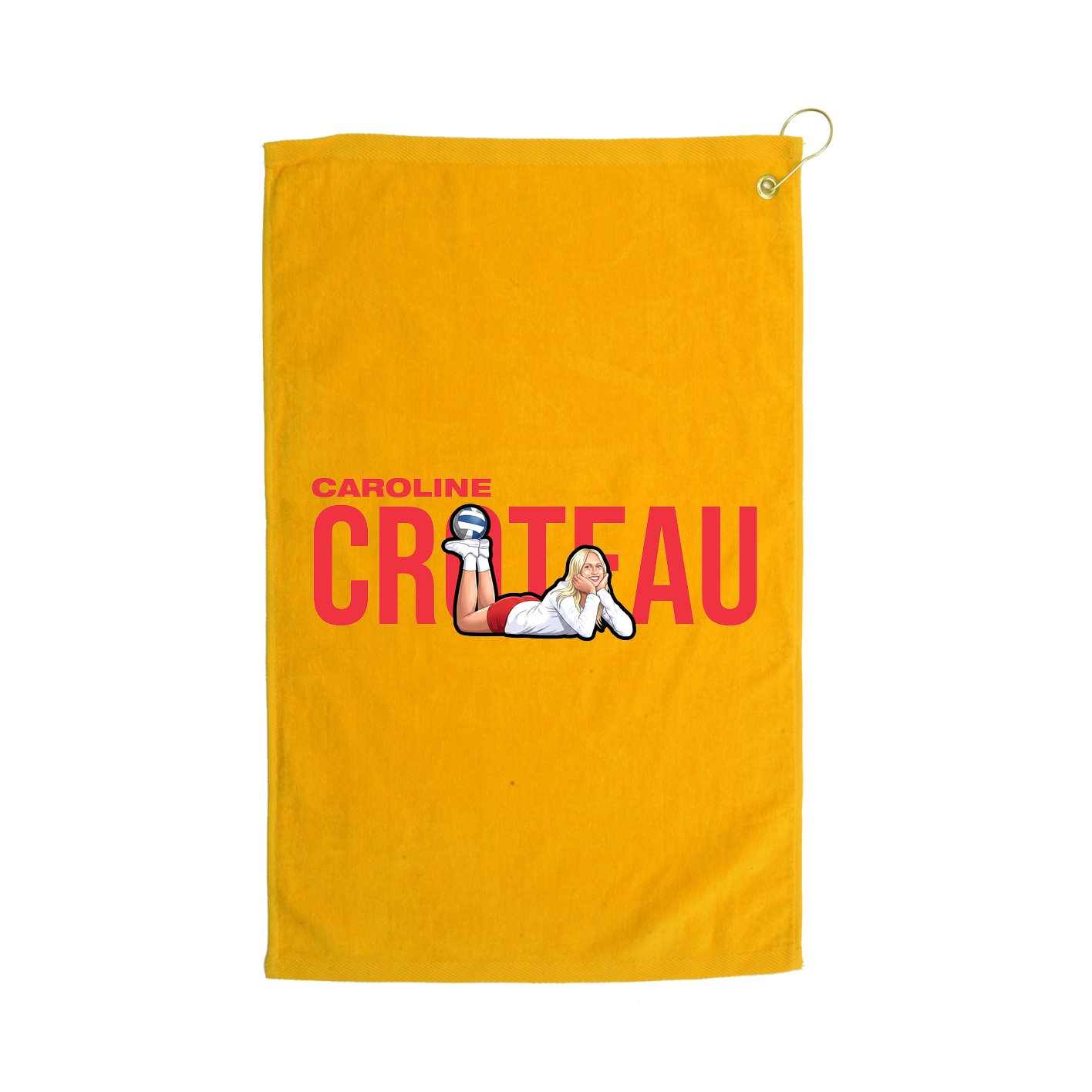 Golf Towel — Player Name in Gold