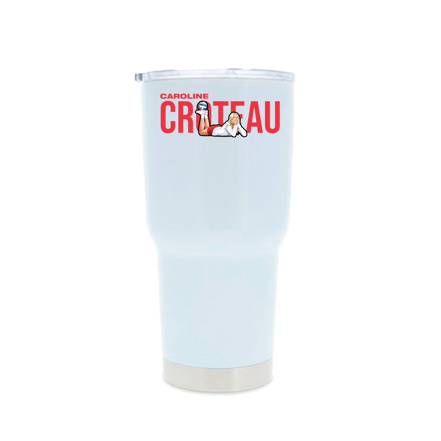 30oz Stainless Steel Tumbler — Player Name in White