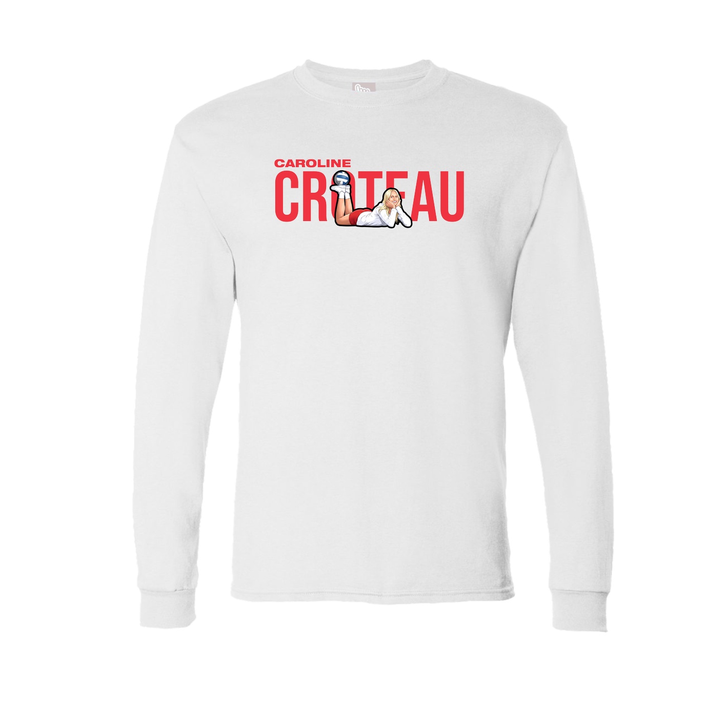Long Sleeve Tee — Player Name in White