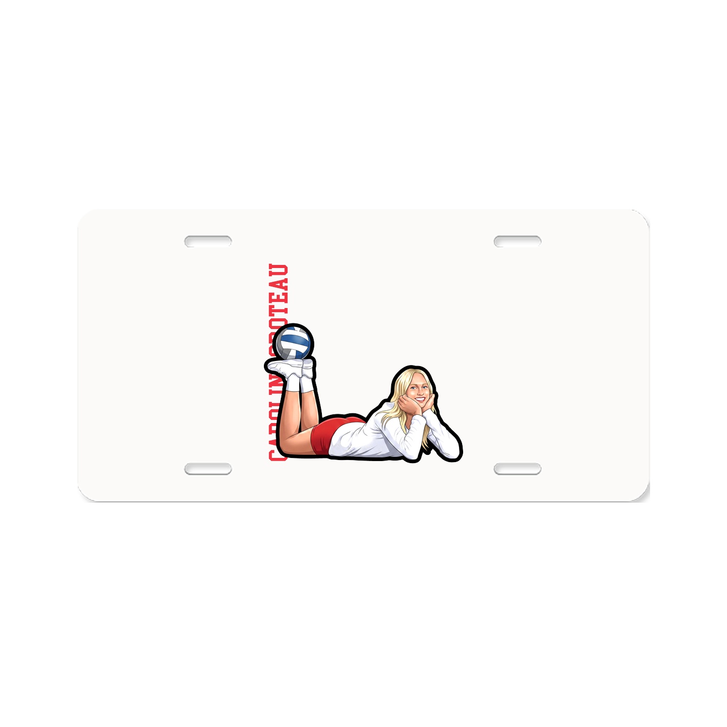 License Plate — Name Vertical in Classic