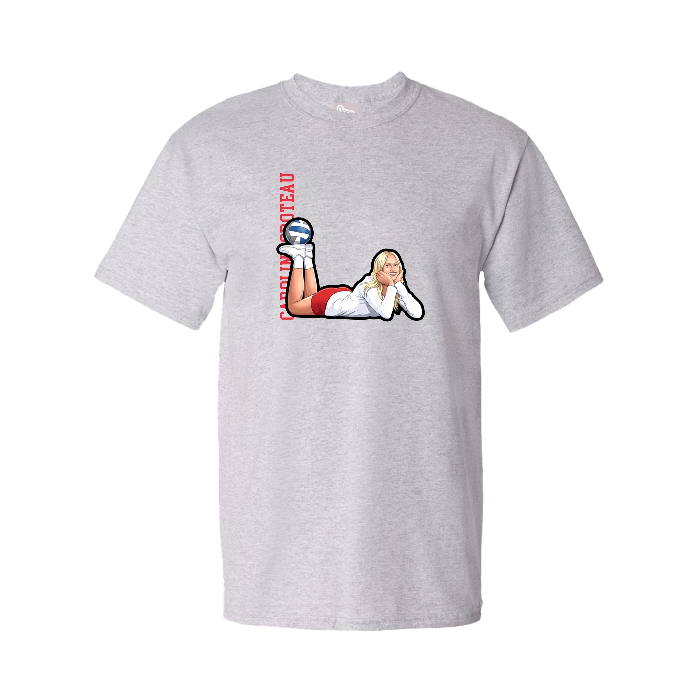 Youth Tee — Name Vertical in Grey