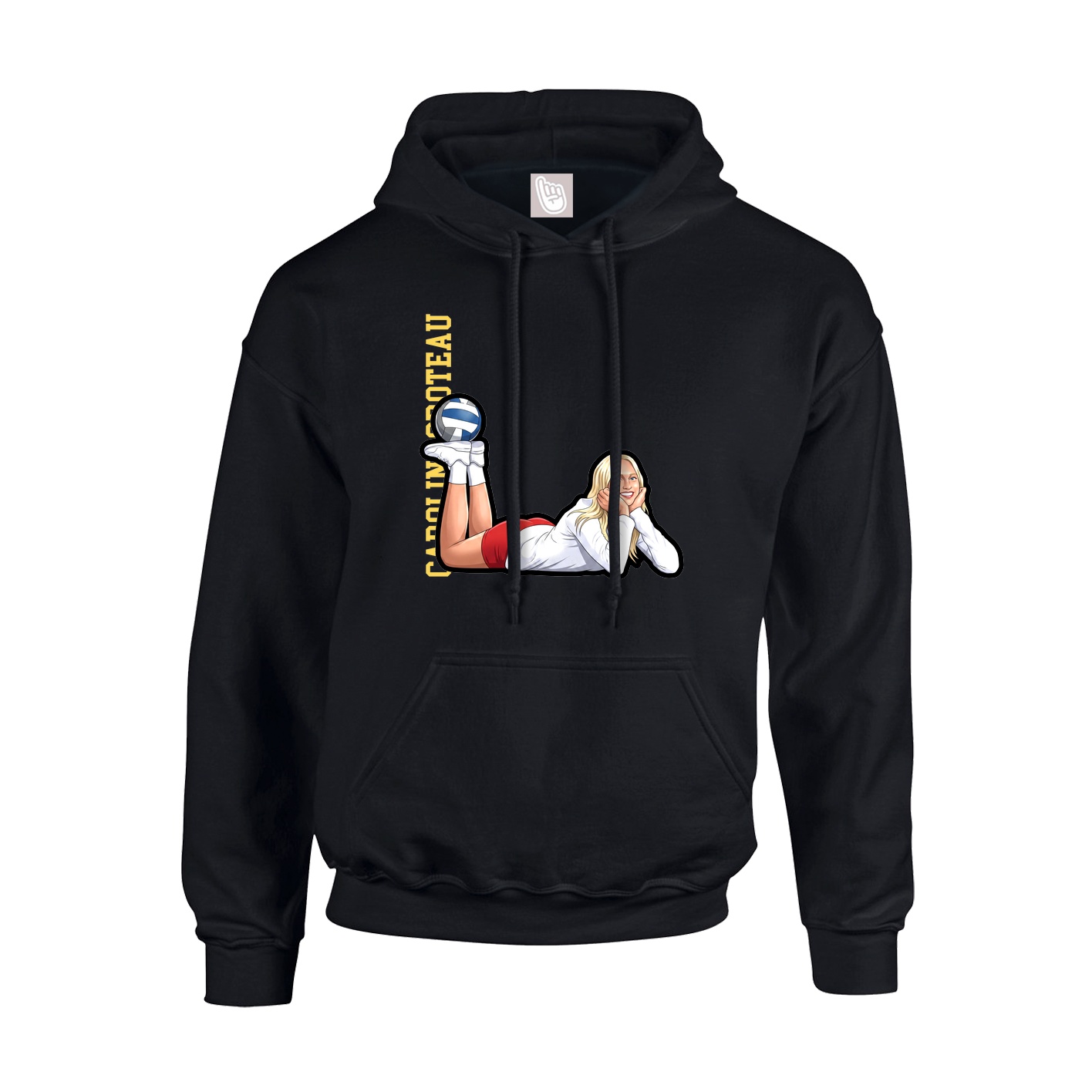 Youth Hoodie — Name Vertical in Black