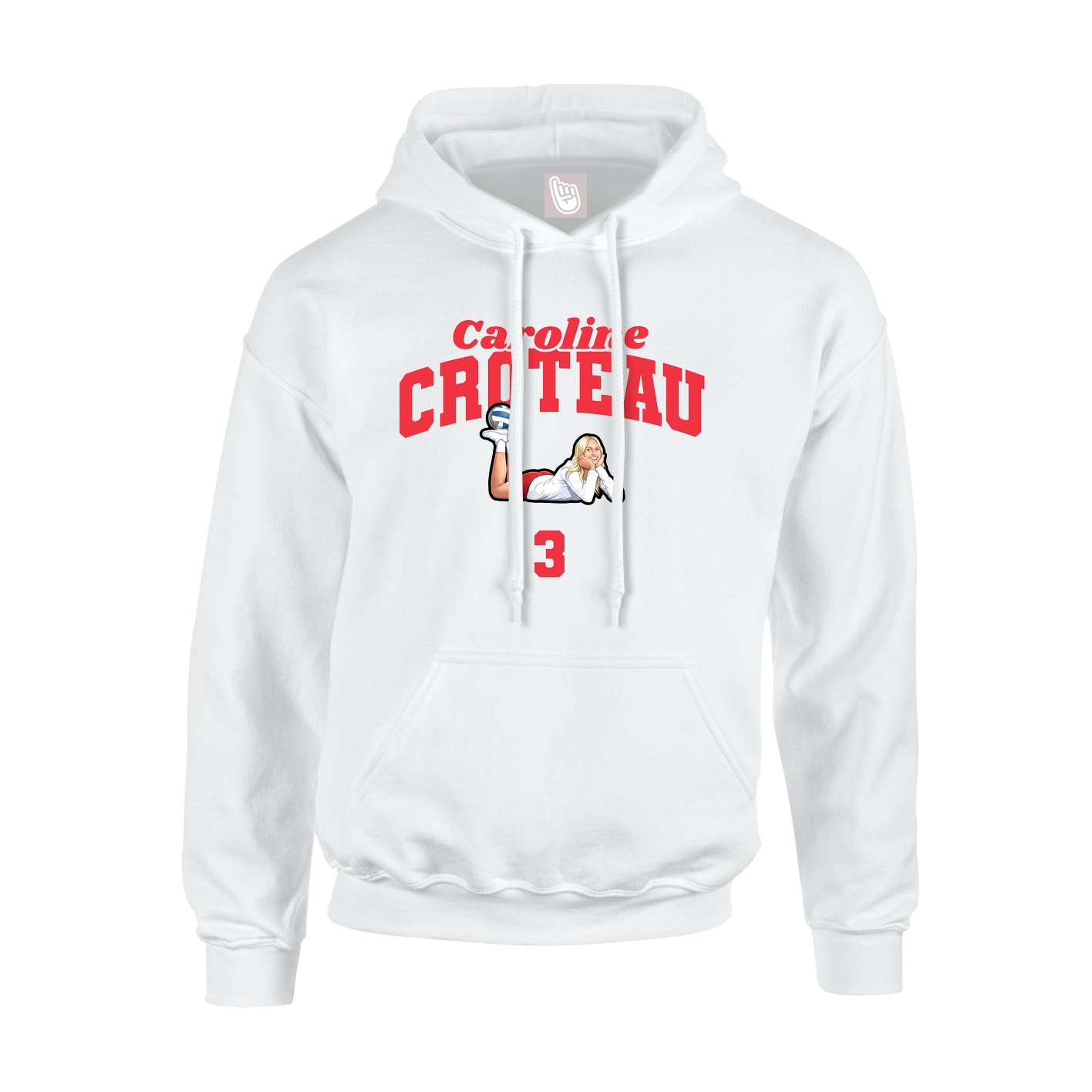 Hoodie — Signature Arch in White