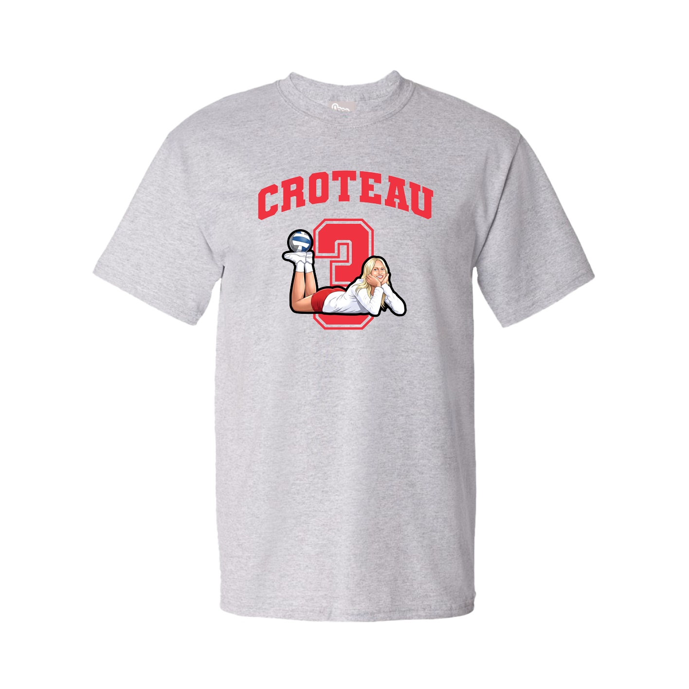 Youth Tee — Number in Grey