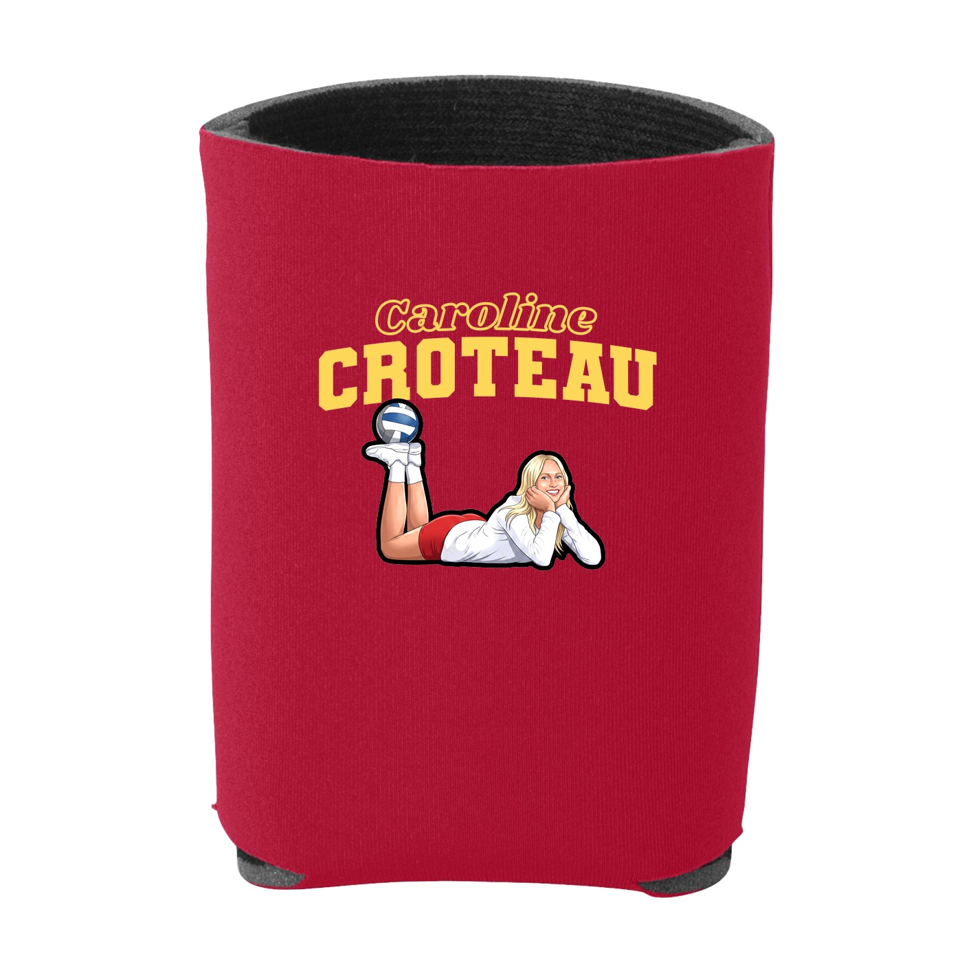 Can Holder — Name Arch in Red