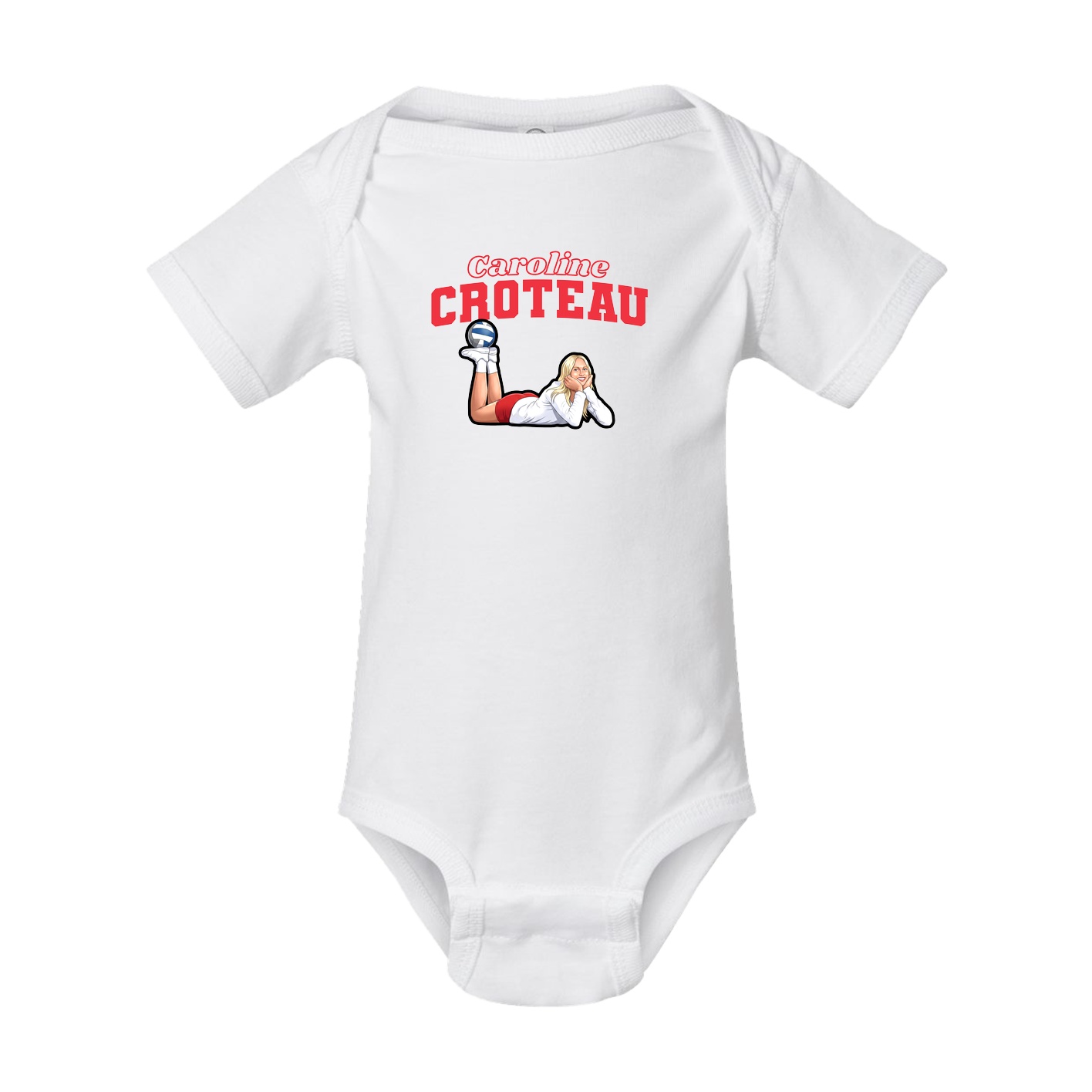 Baby Onesie — Name Arch in White
