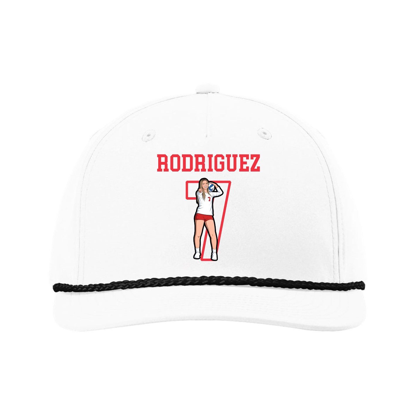 Five-Panel Classic Rope Cap — Shirsey in White
