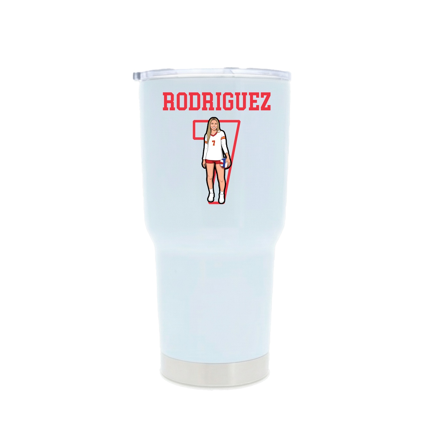 30oz Stainless Steel Tumbler — Shirsey in White