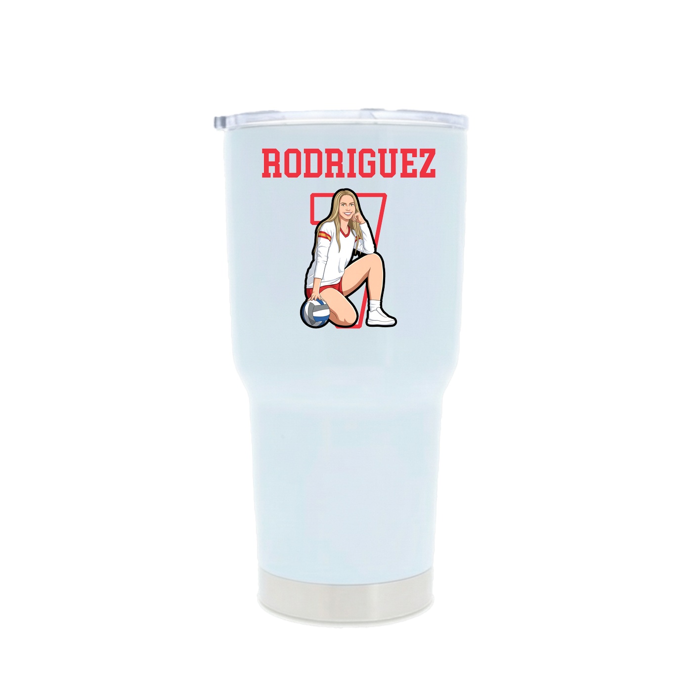 30oz Stainless Steel Tumbler — Shirsey in White