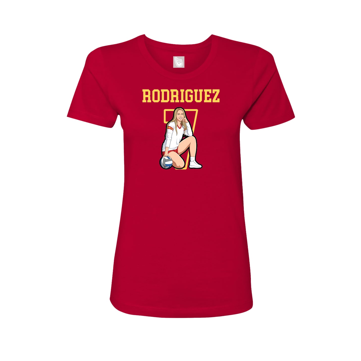 Fitted Women's Tee — Shirsey in Red