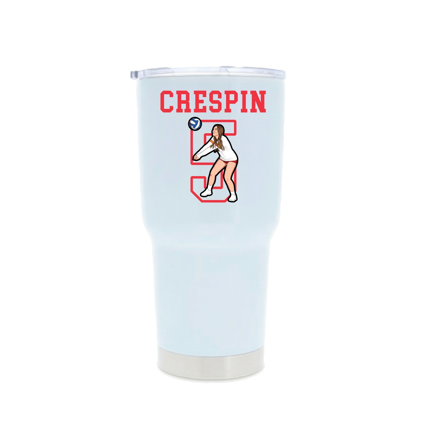 30oz Stainless Steel Tumbler — Shirsey in White