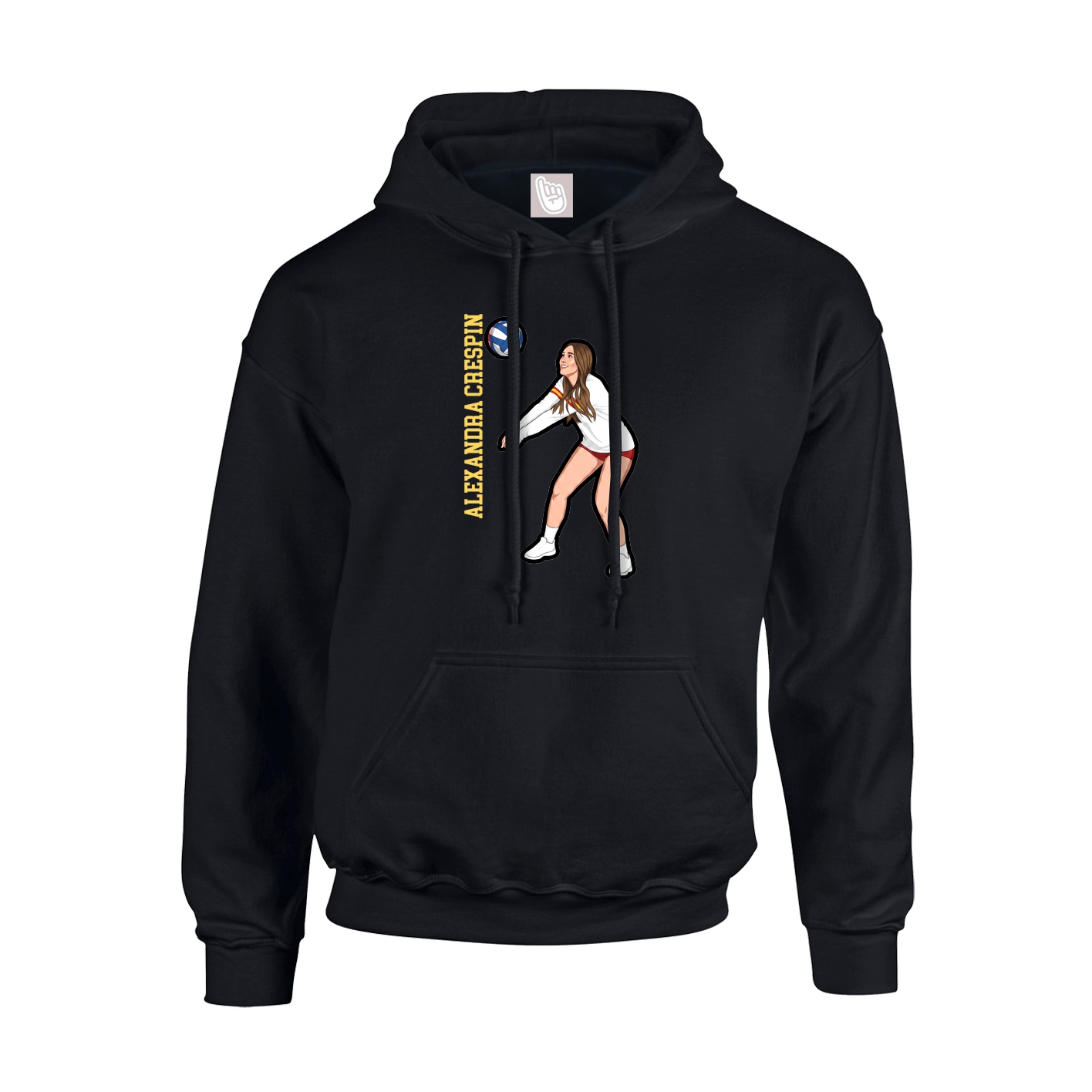 Youth Hoodie — Name Vertical in Black