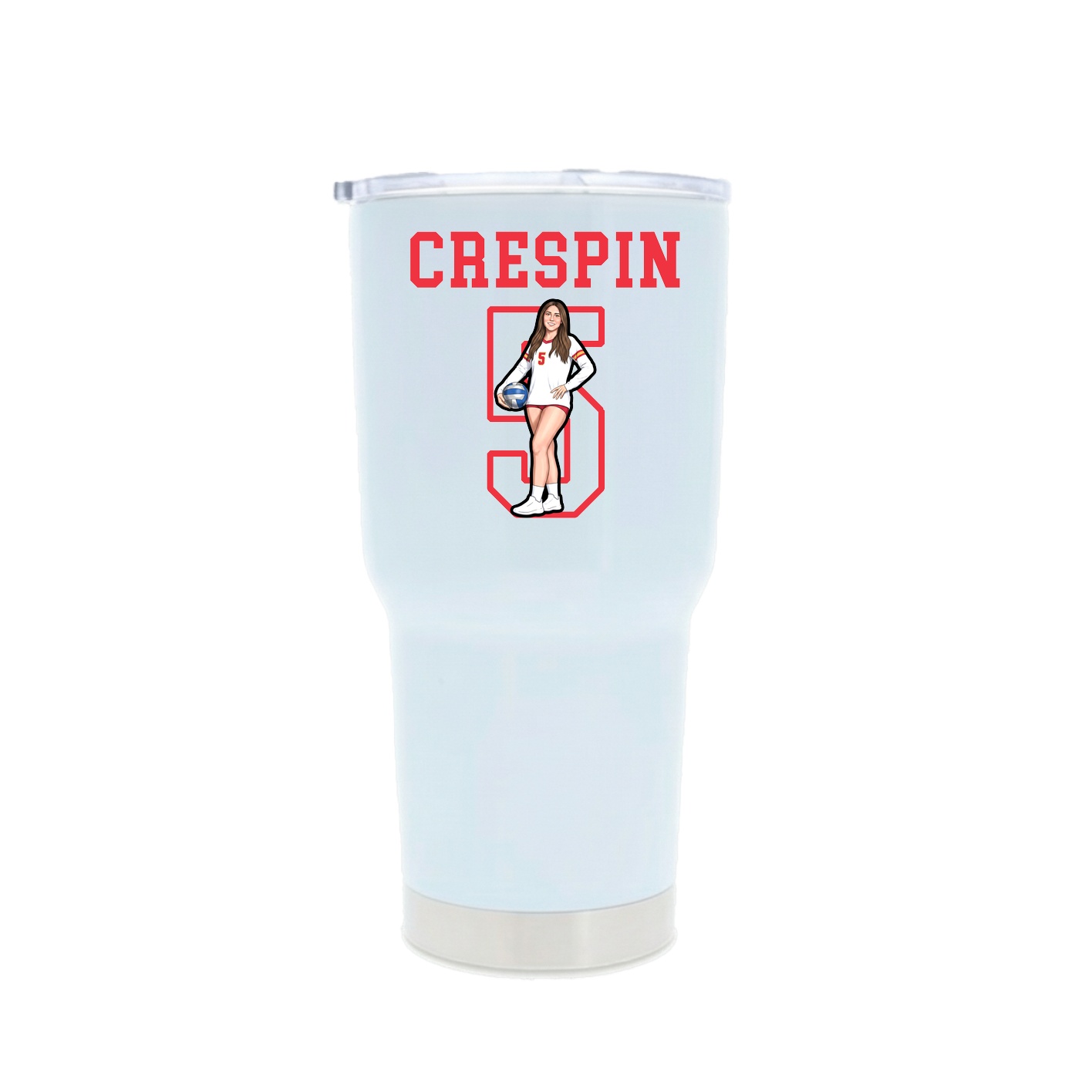 30oz Stainless Steel Tumbler — Shirsey in White