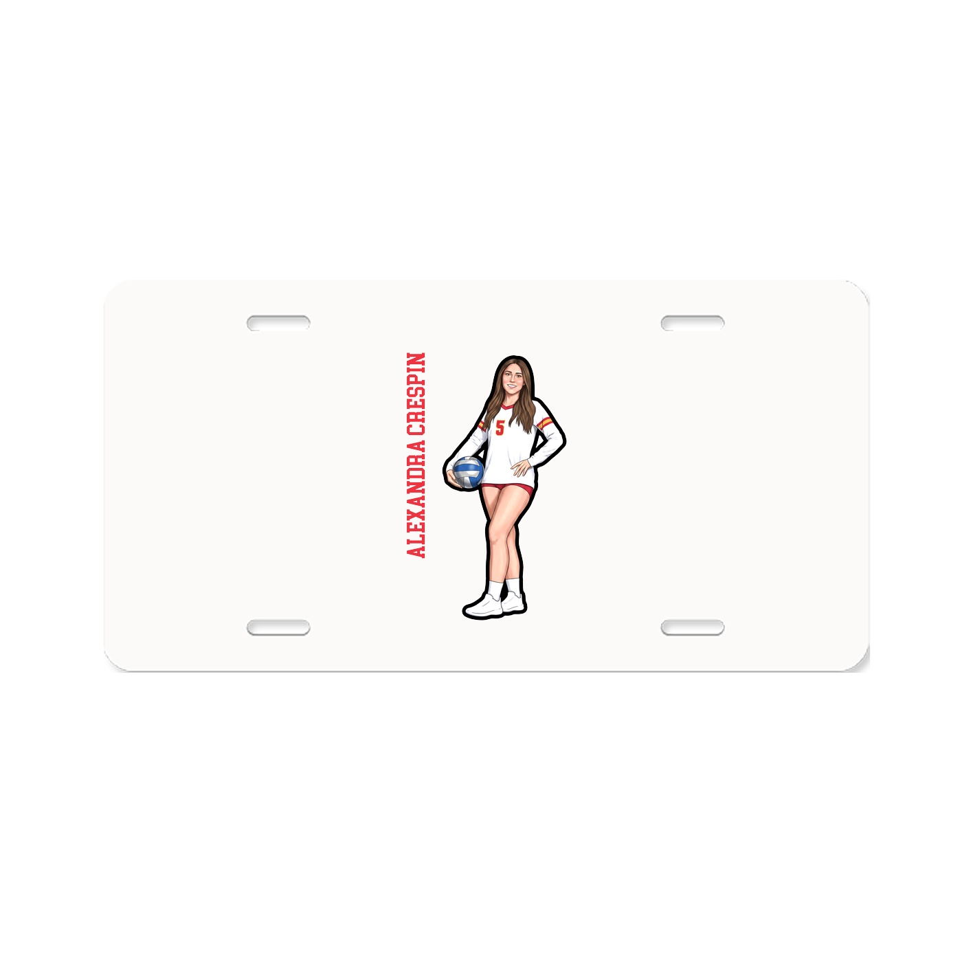 License Plate — Name Vertical in Classic