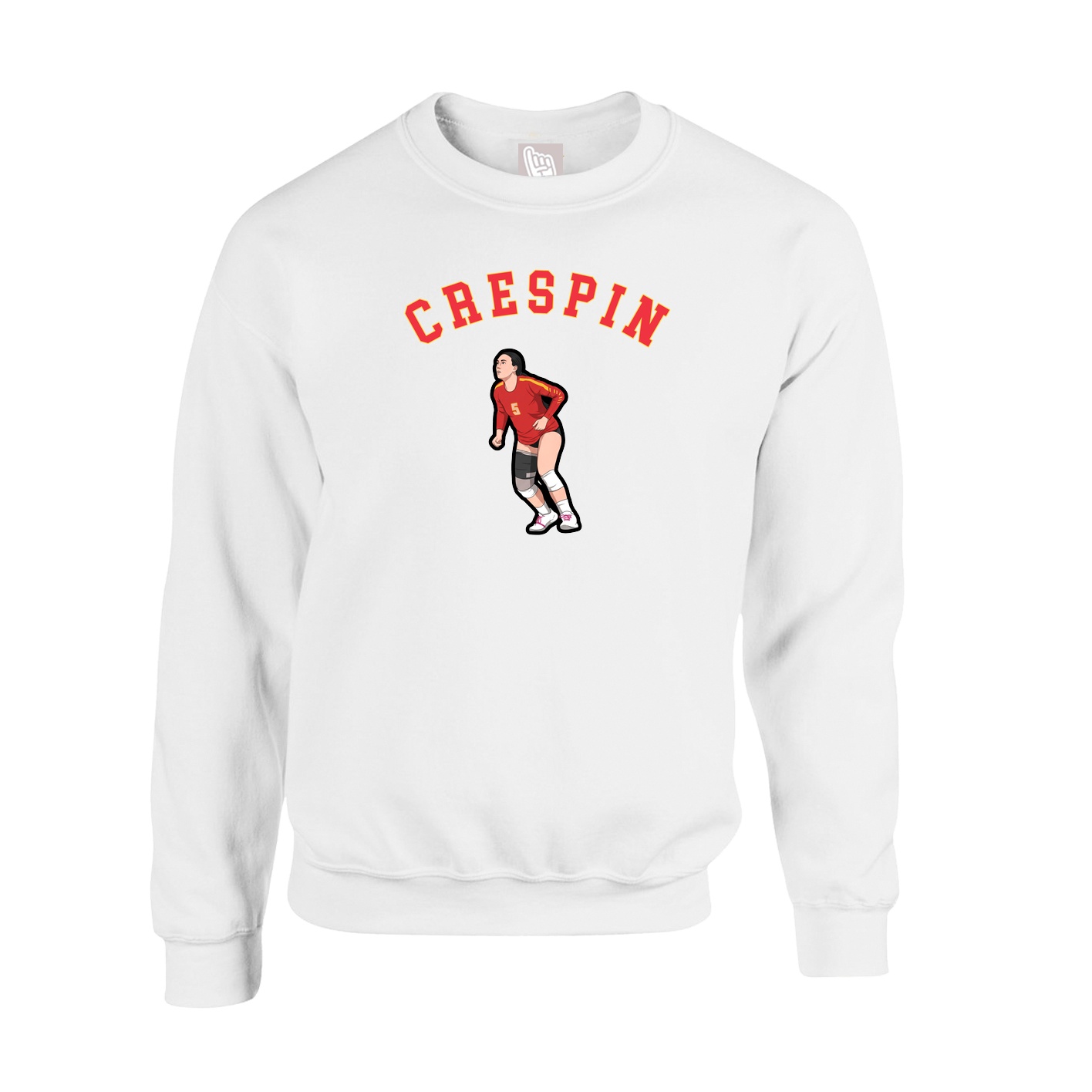 Fleece Crew — Shirsey Arch in White