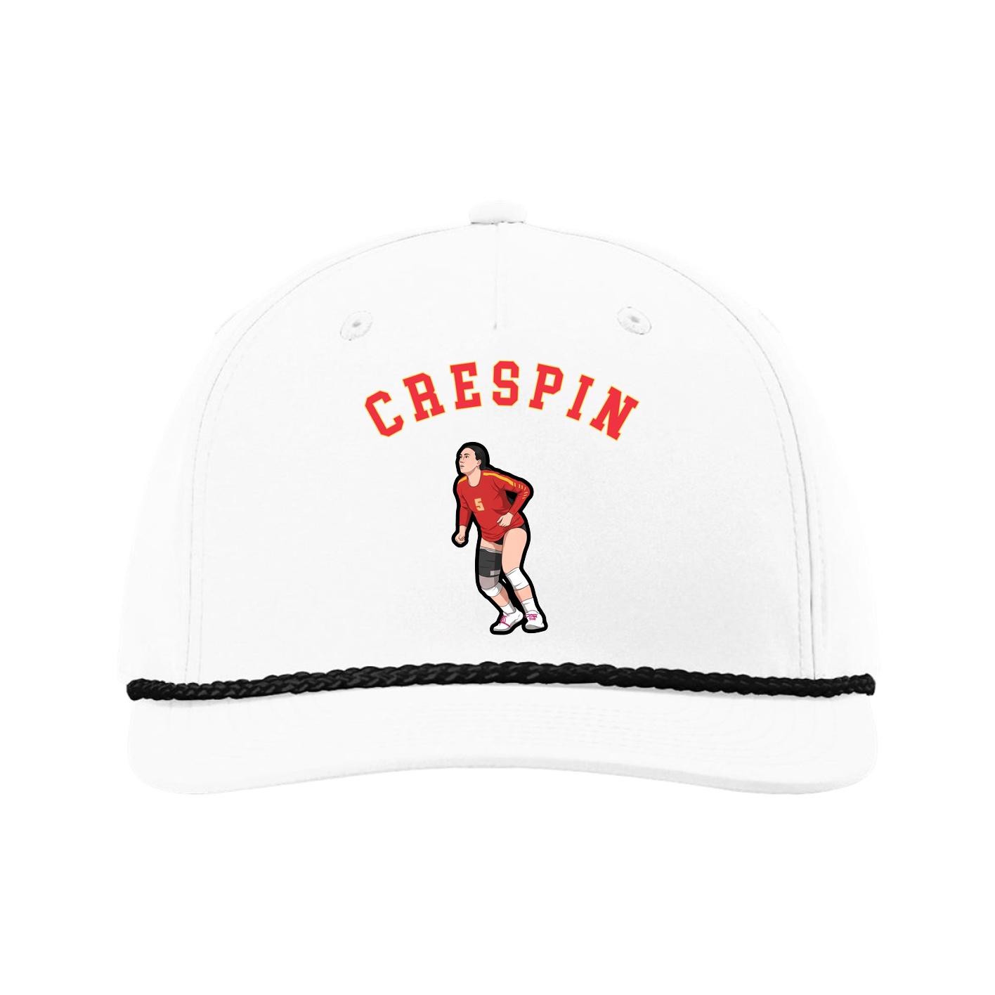 Five-Panel Classic Rope Cap — Shirsey Arch in White