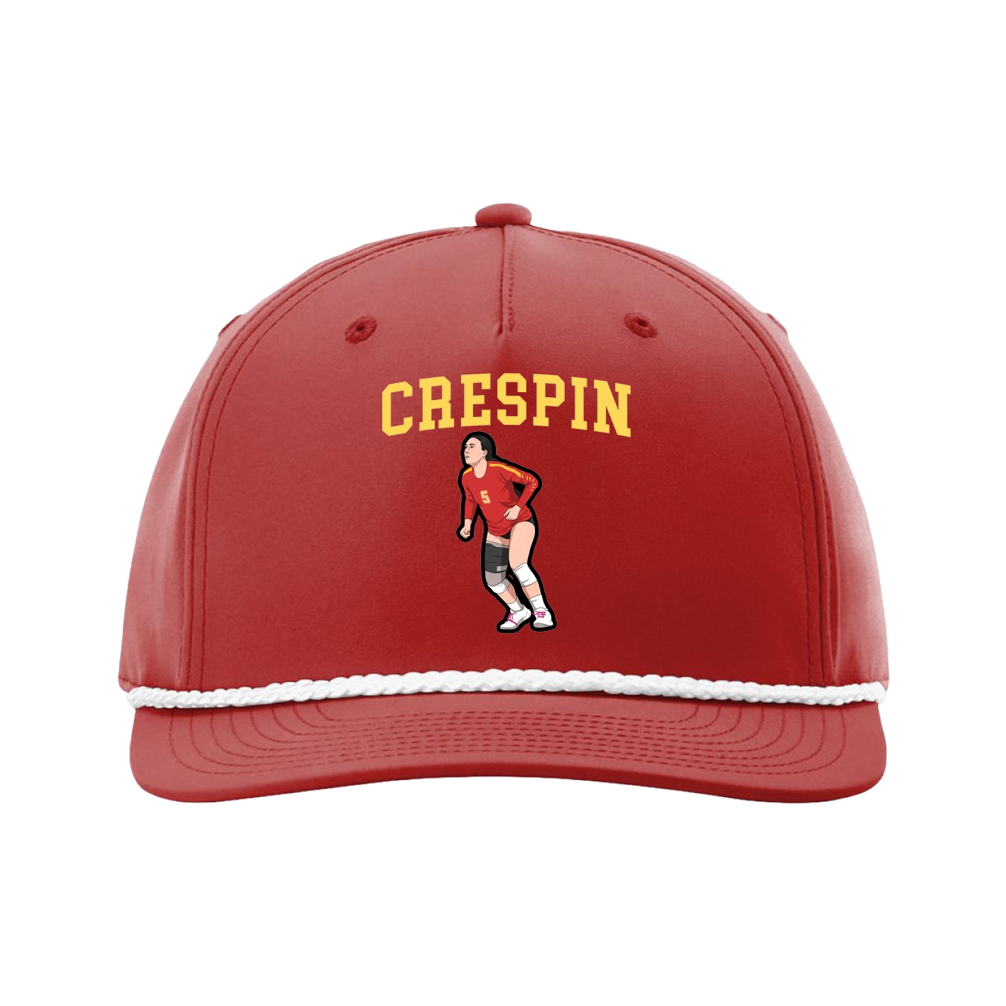 Five-Panel Classic Rope Cap — Shirsey in Red