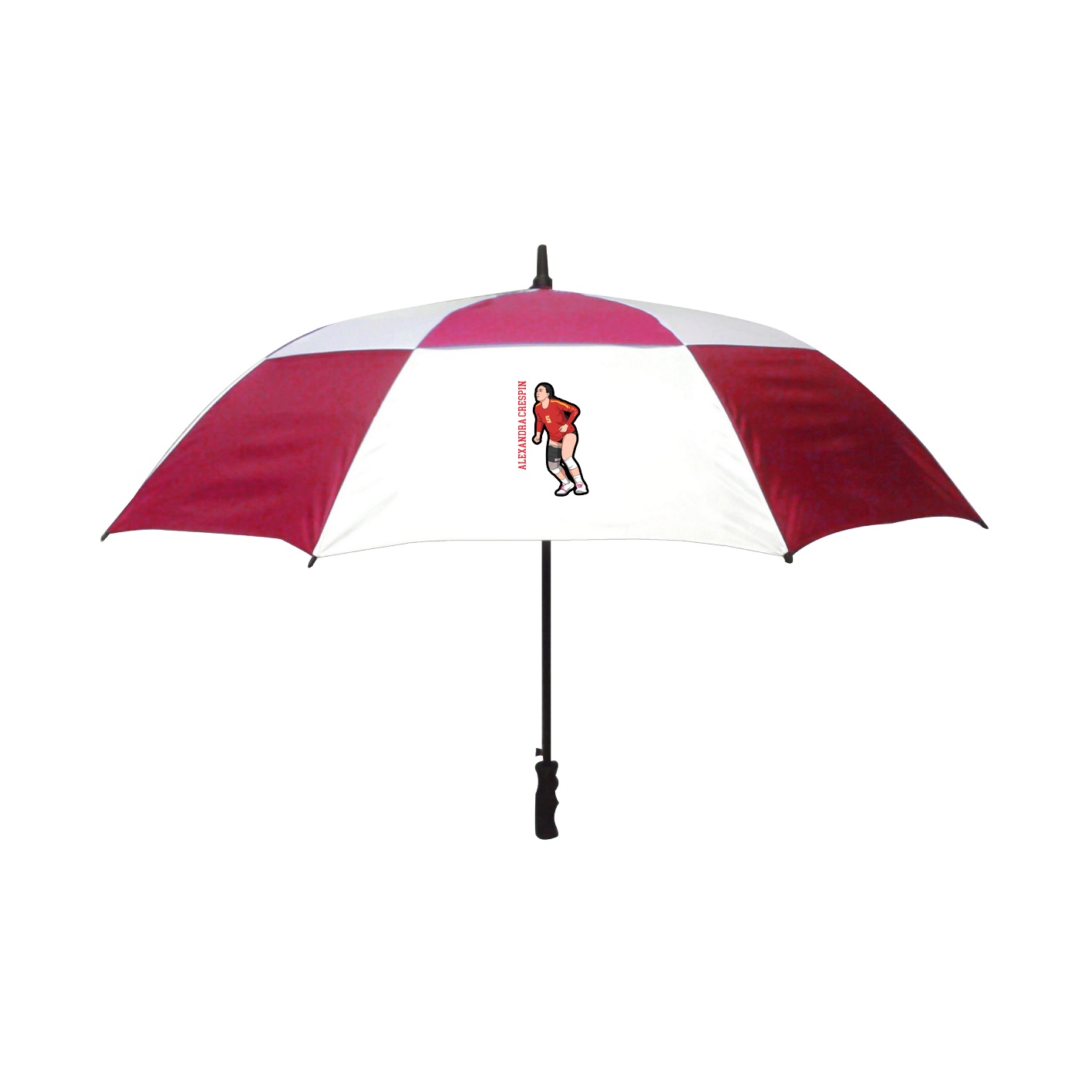 Golf Umbrella — Name Vertical in Red