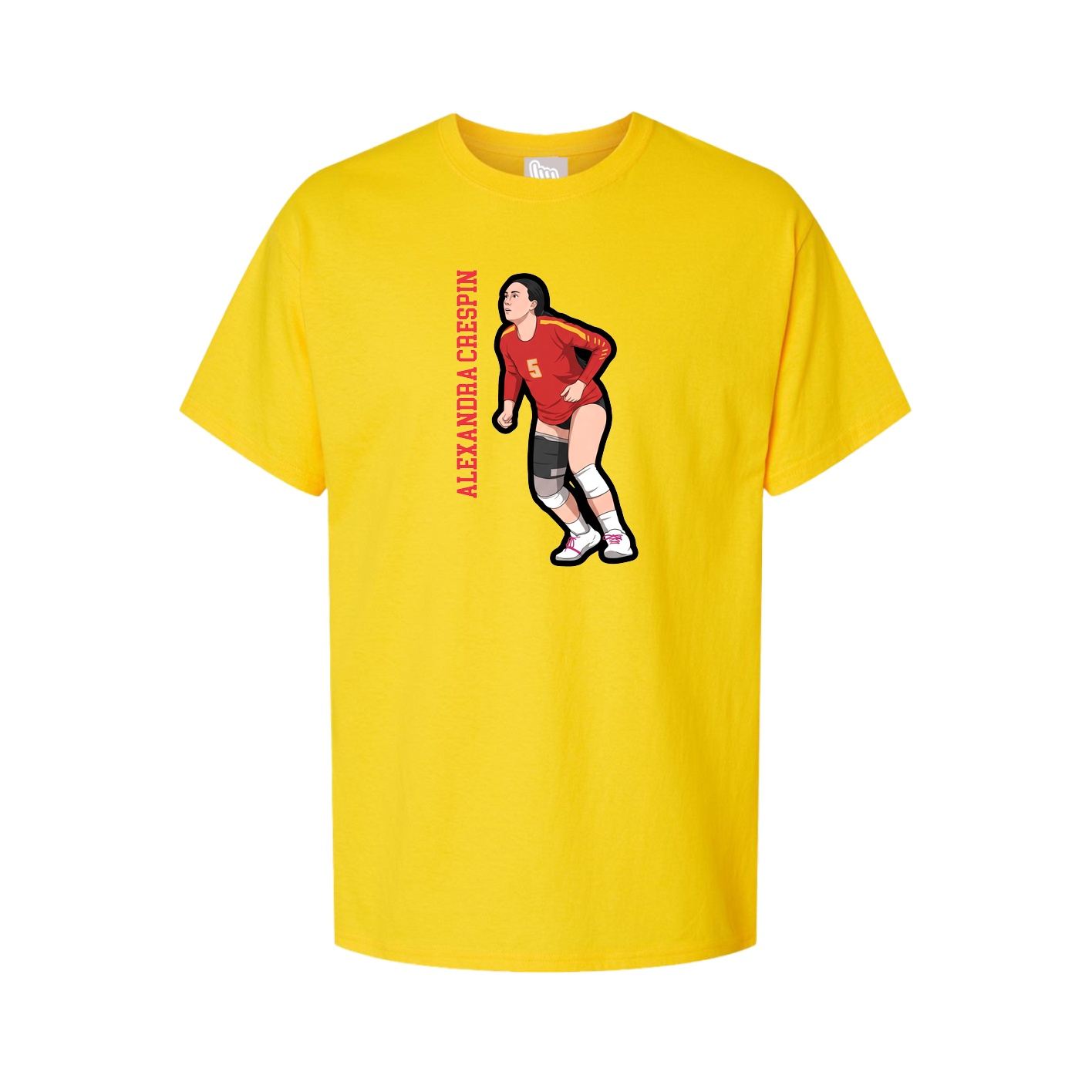 Youth Tee — Name Vertical in Gold