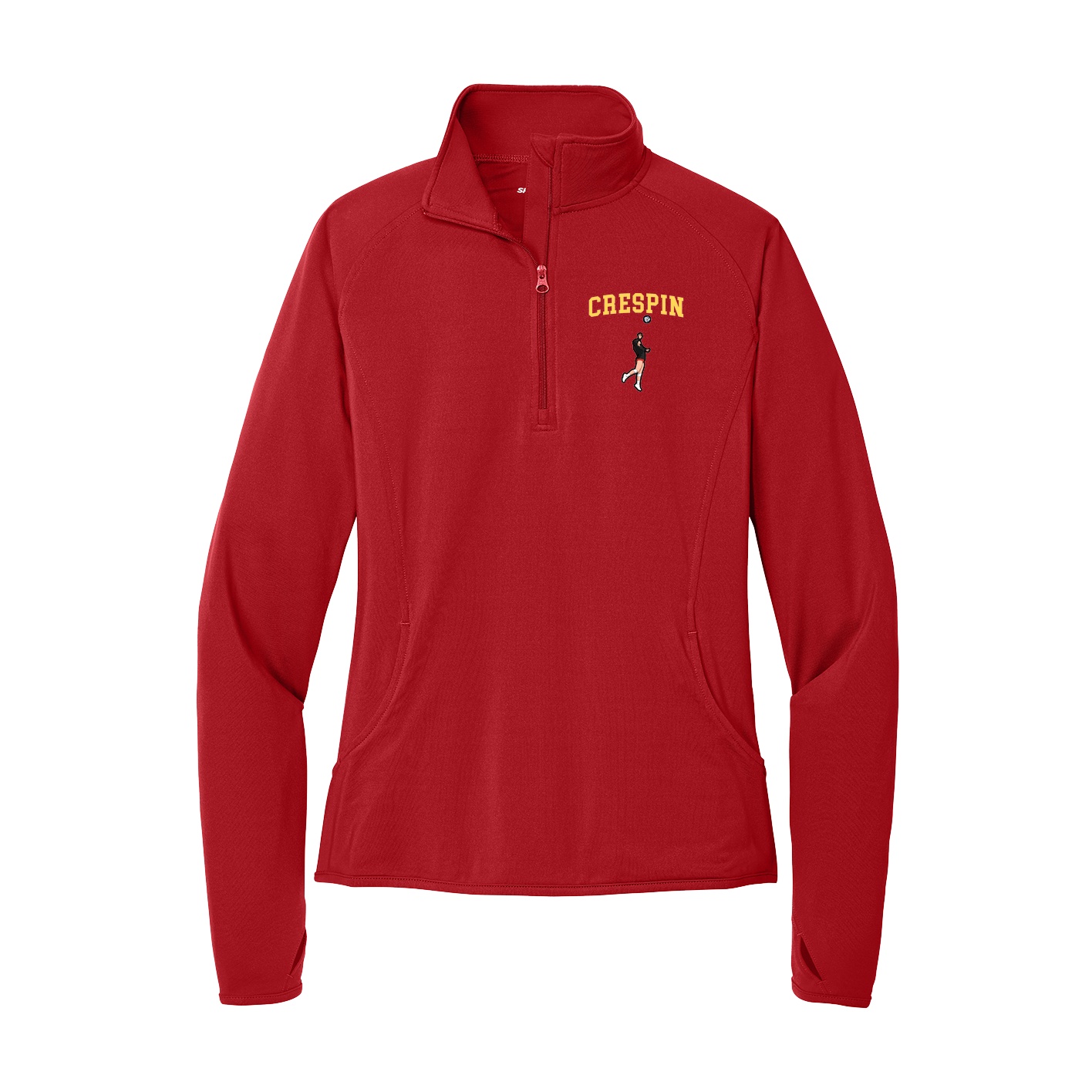 Women's Q-Zip Pullover — Shirsey in Red