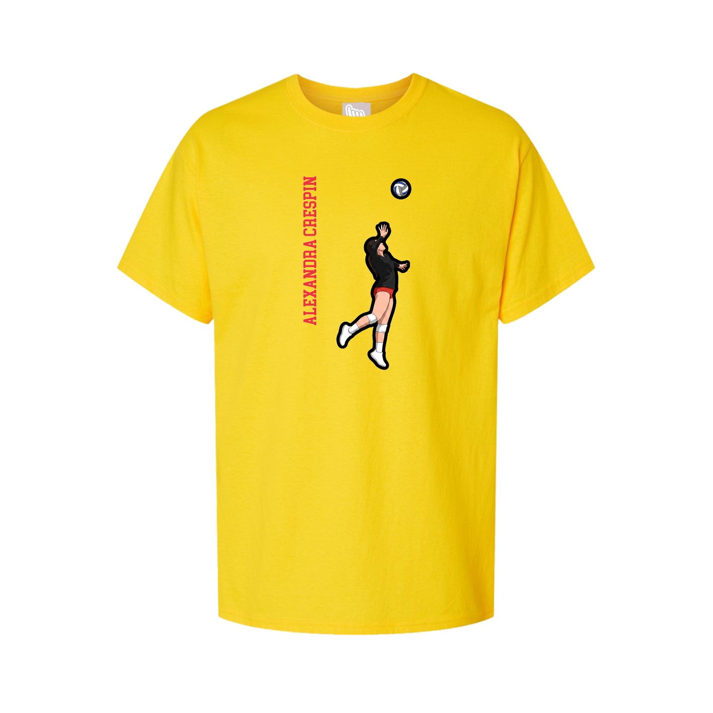 Youth Tee — Name Vertical in Gold