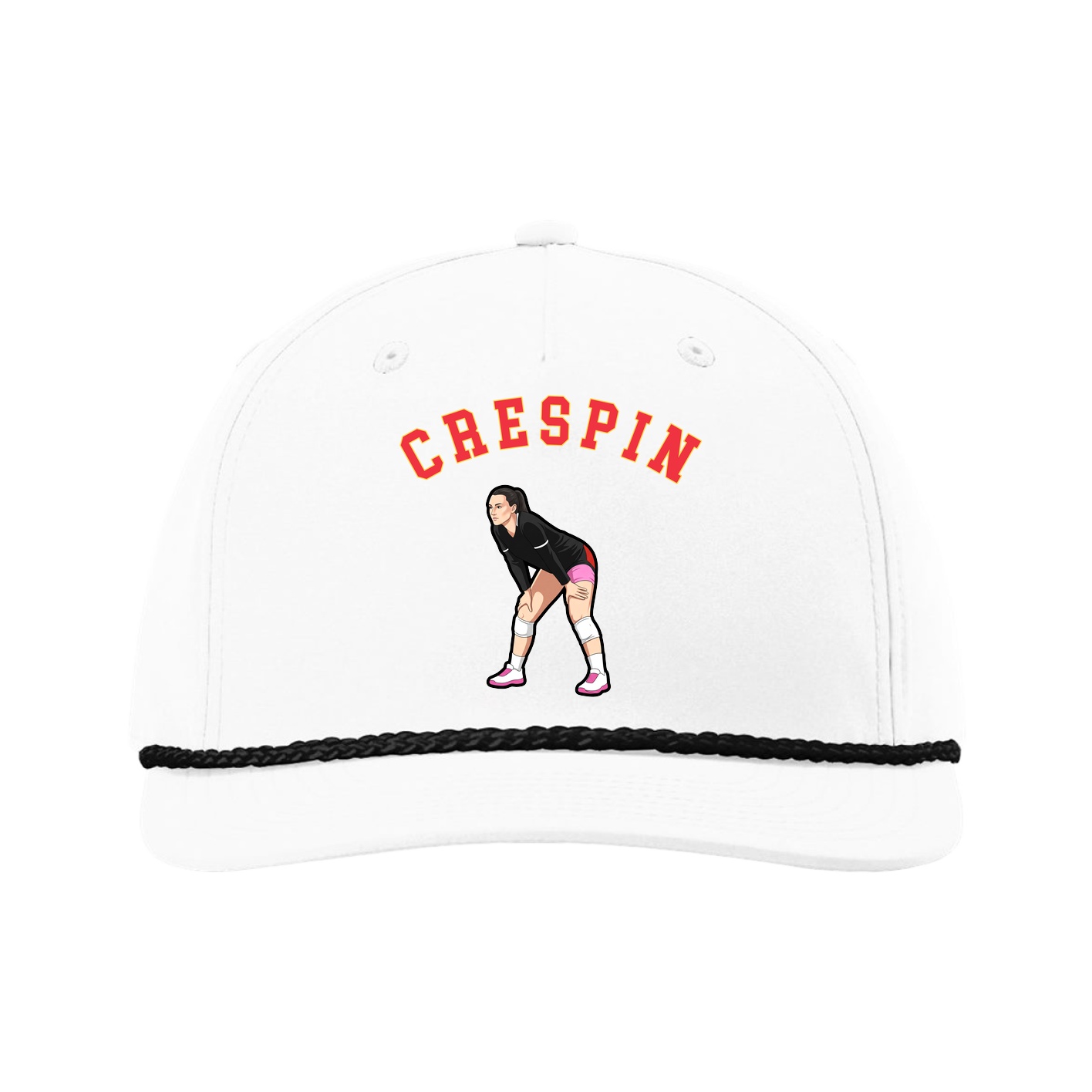 Five-Panel Classic Rope Cap — Shirsey Arch in White