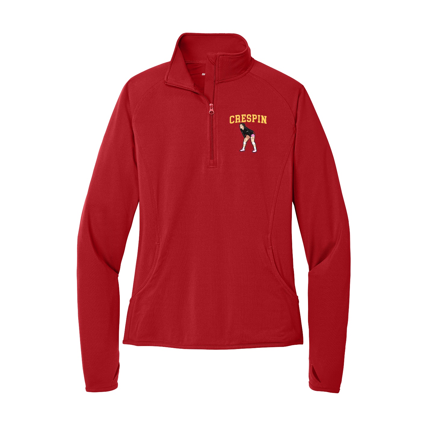Women's Q-Zip Pullover — Shirsey in Red
