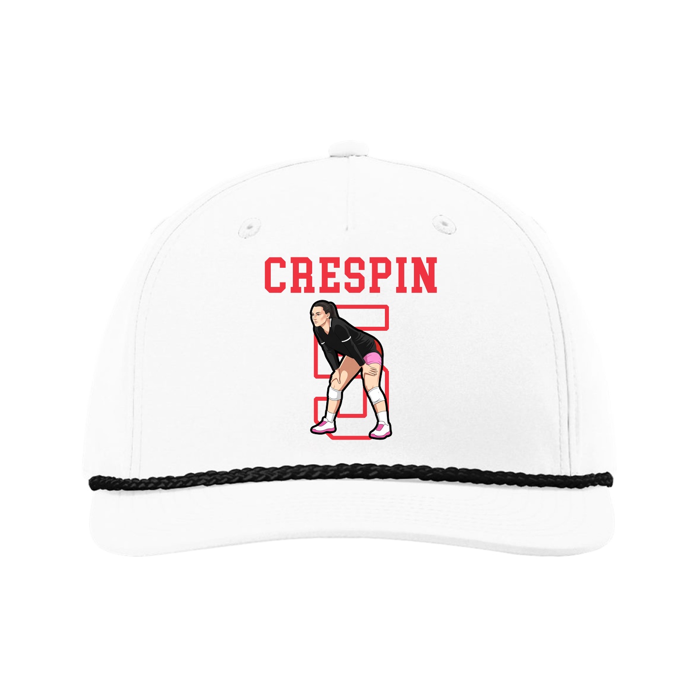 Five-Panel Classic Rope Cap — Shirsey in White