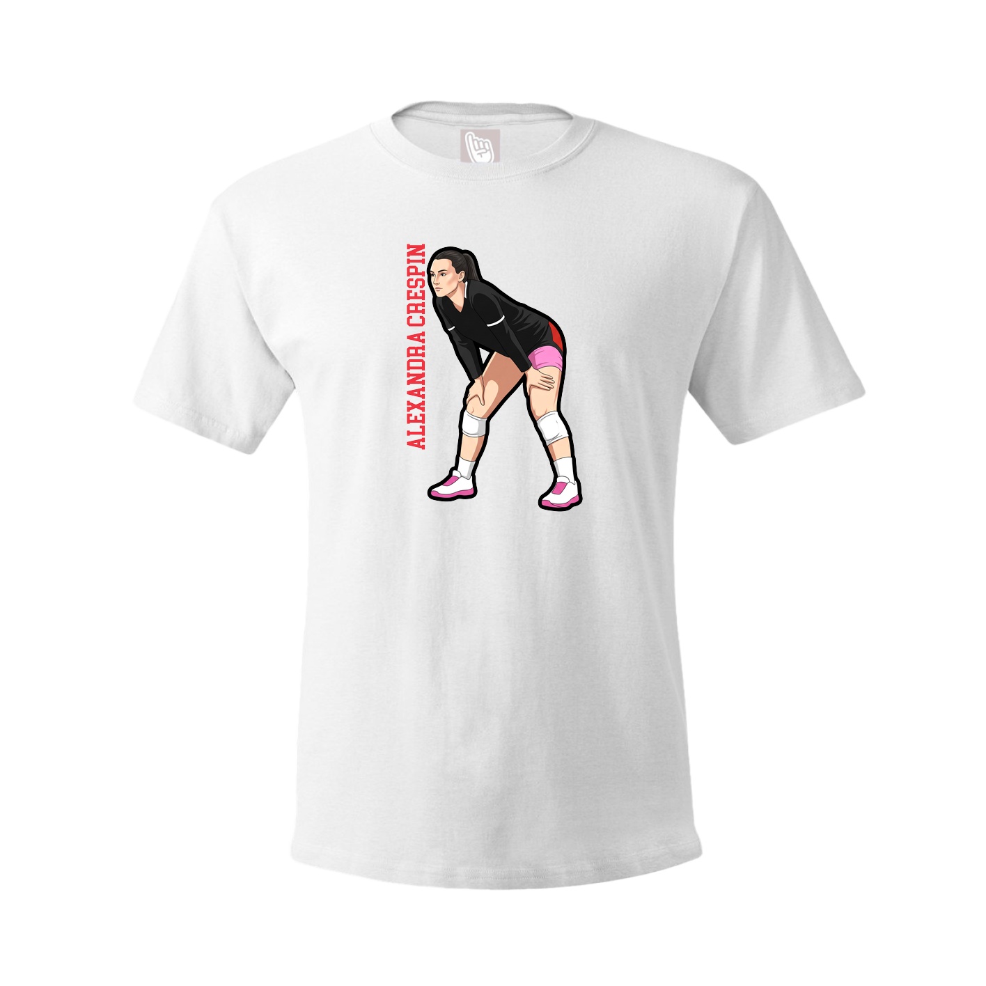 Youth Tee — Name Vertical in White