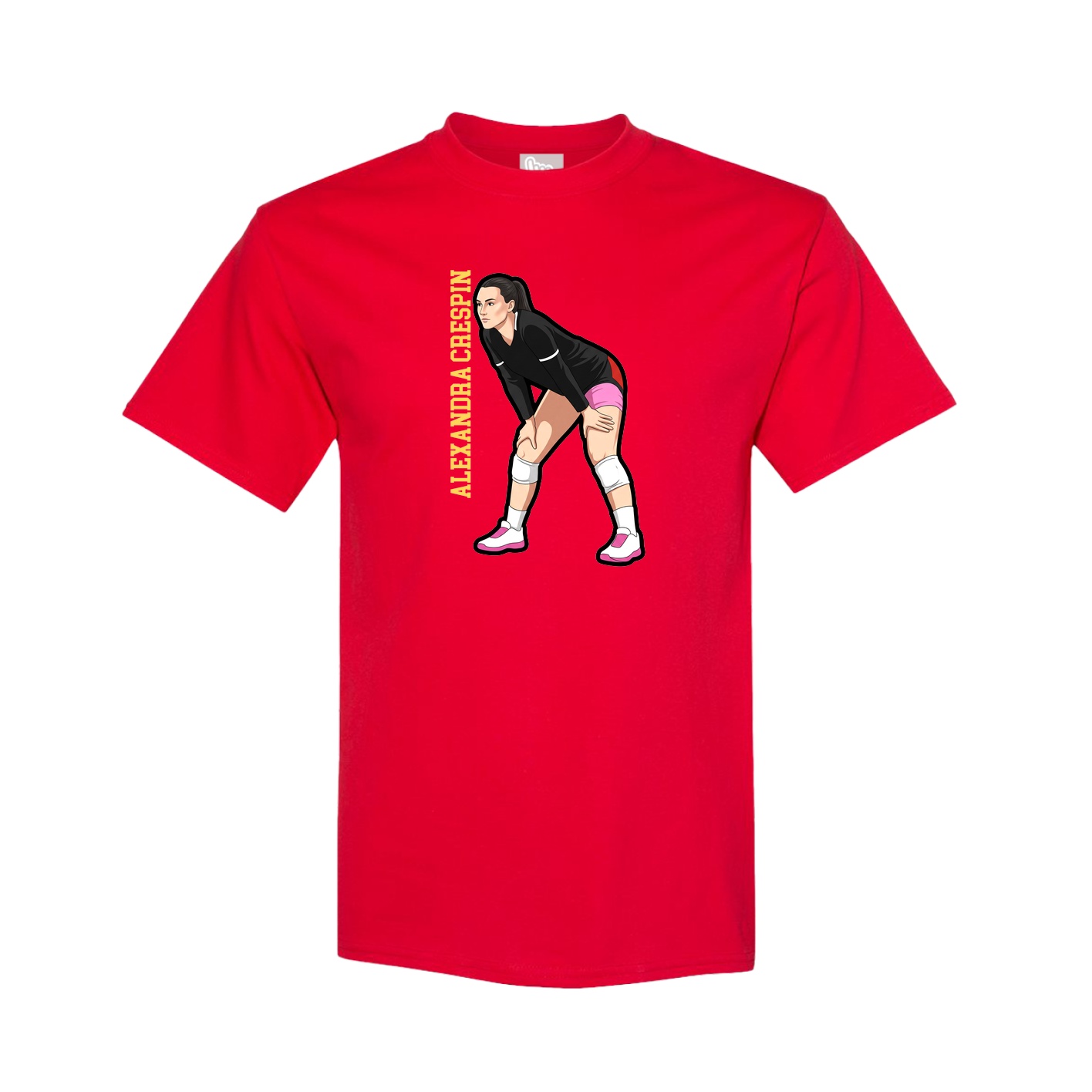Youth Tee — Name Vertical in Red