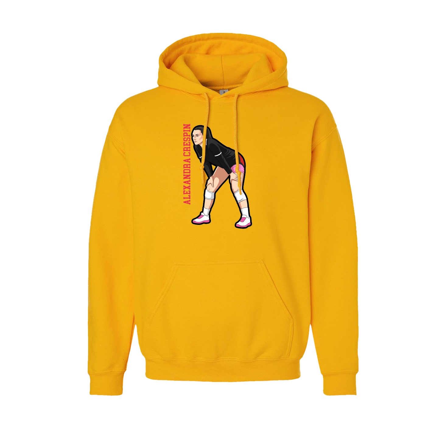 Hoodie — Name Vertical in Gold