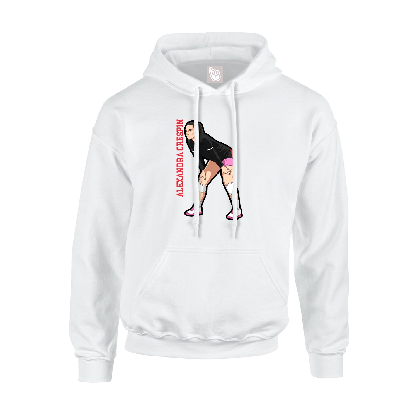 Youth Hoodie — Name Vertical in White