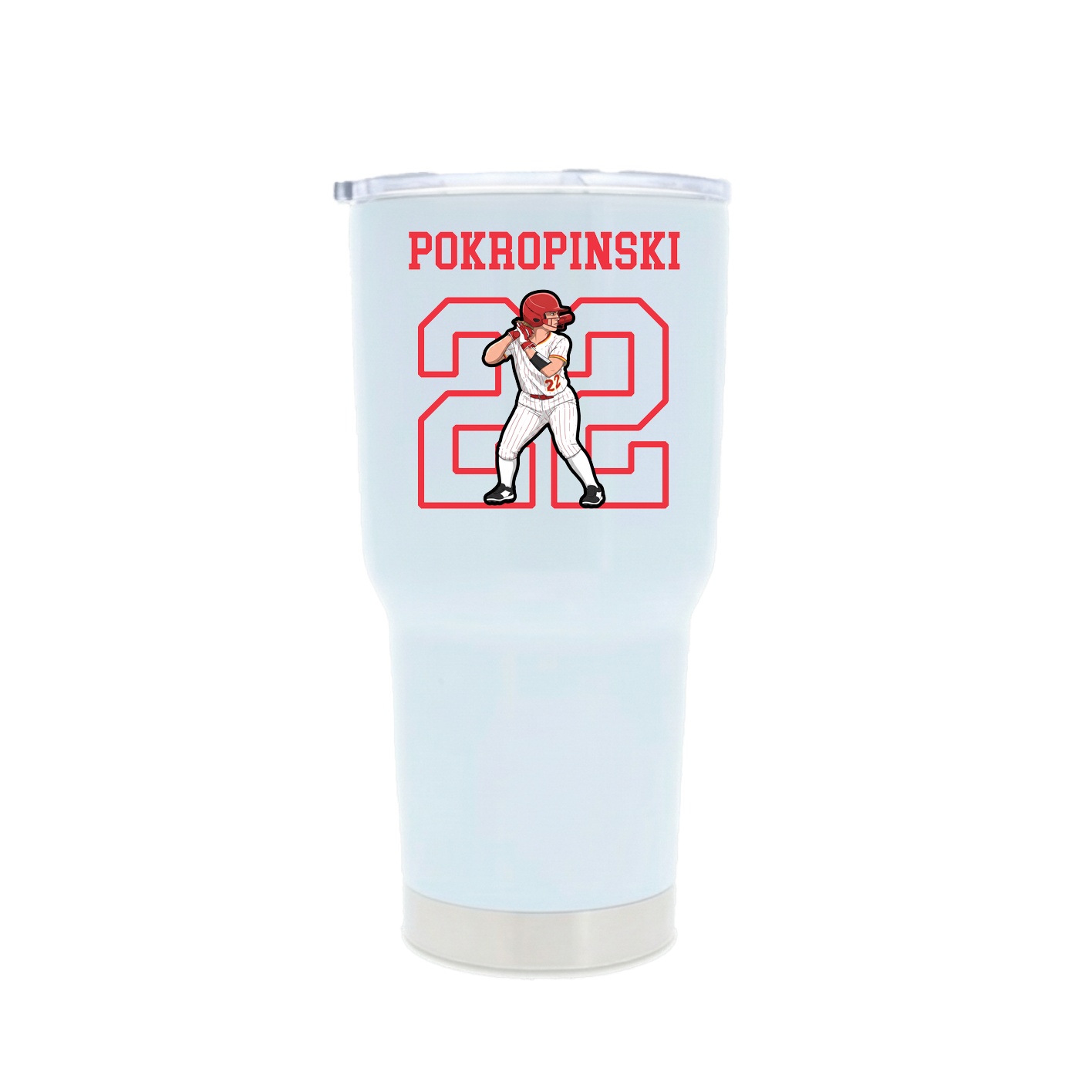 30oz Stainless Steel Tumbler — Shirsey in White