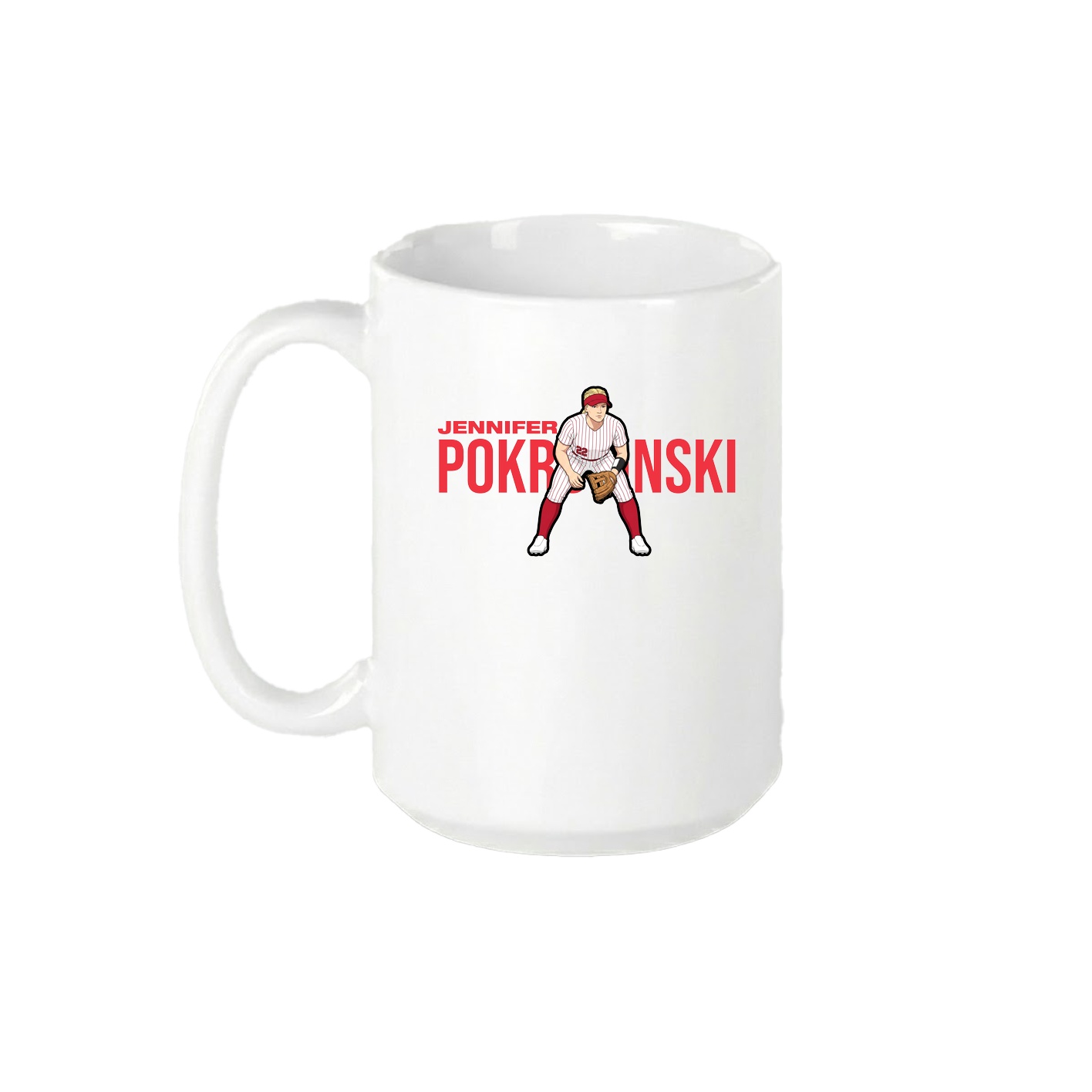 15oz Coffee Mug — Player Name in White