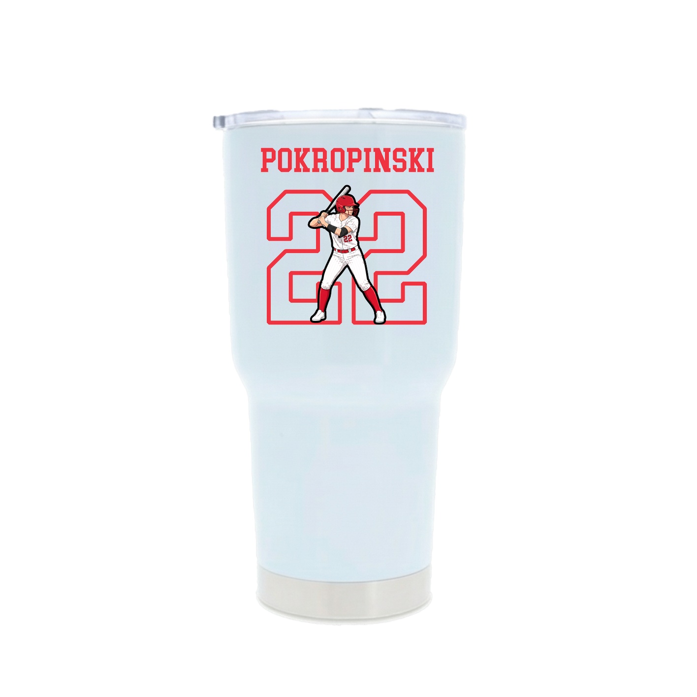 30oz Stainless Steel Tumbler — Shirsey in White