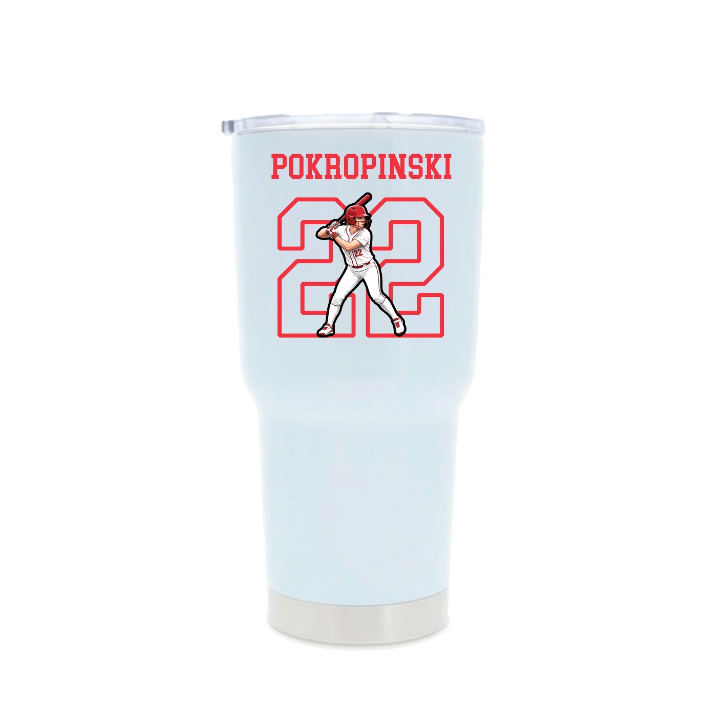 30oz Stainless Steel Tumbler — Shirsey in White